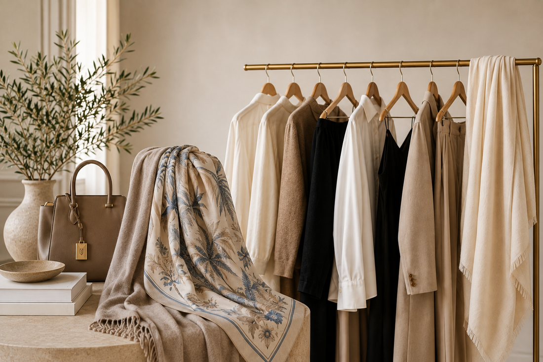 Capsule Wardrobe mit Kaschmirtüchern – 20 Outfits aus wenigen Teilen
