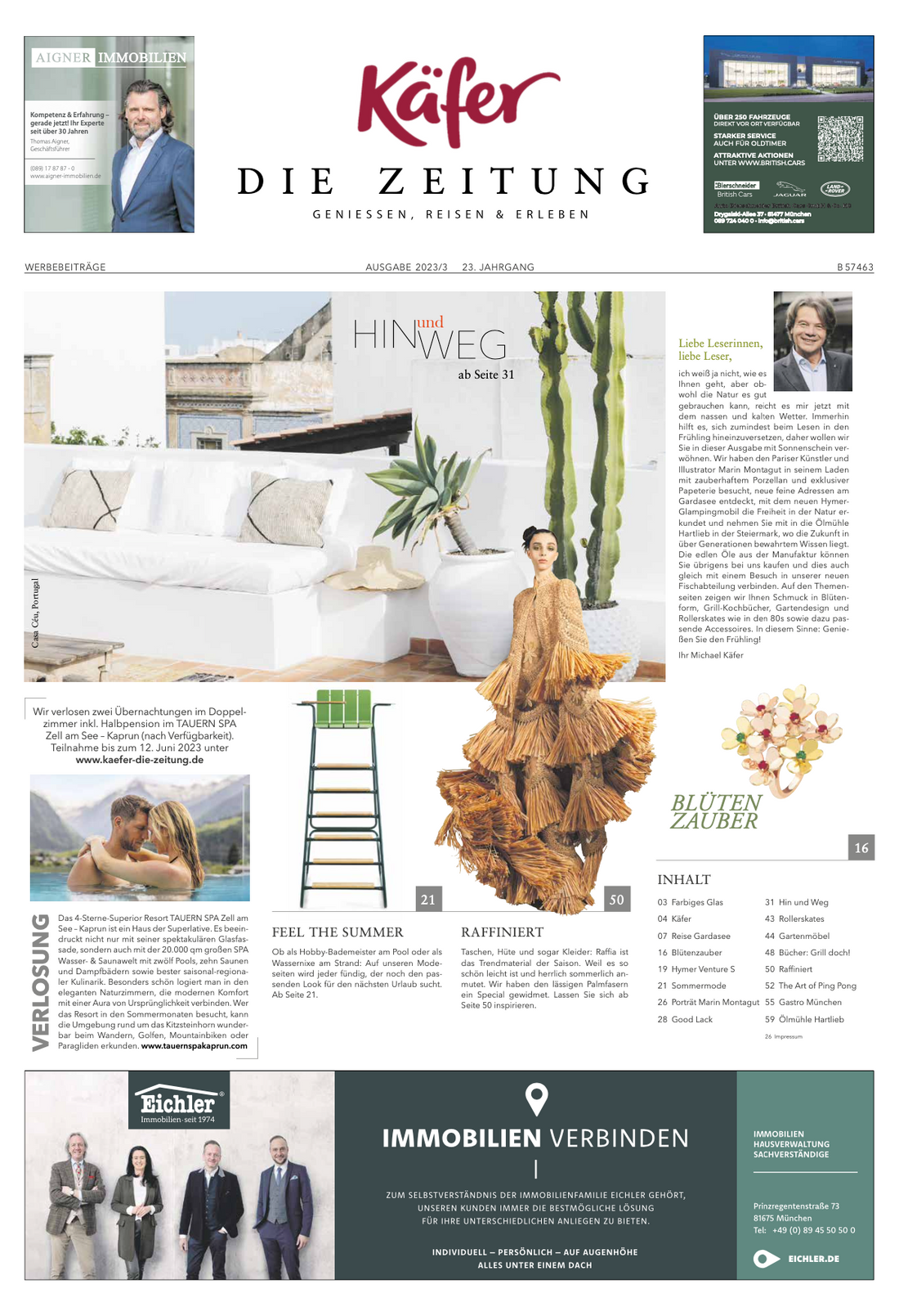 UNSERE CONNY LINEN TUNIKA IN DER AUSGABE KÄFER DIE ZEITUNG