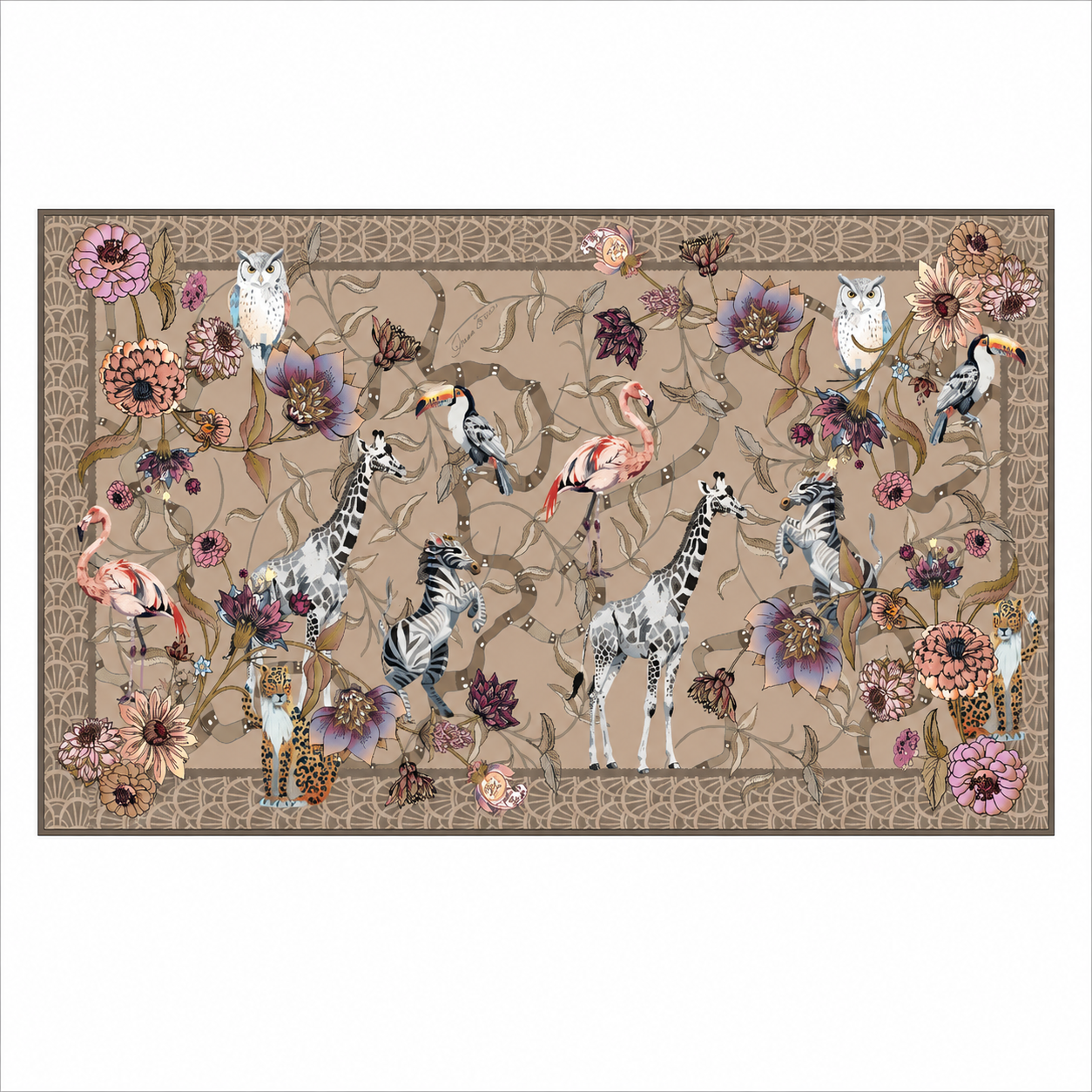 CANOPY CASHMERE SCARF - TAUPE