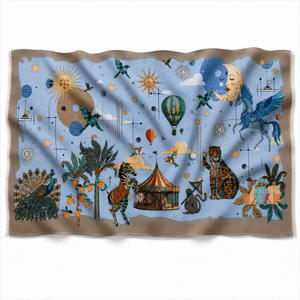 AURORA CASHMERE SCARF - LIGHT BLUE