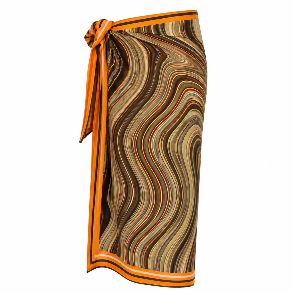 SWIRL PAREO - ORANGE
