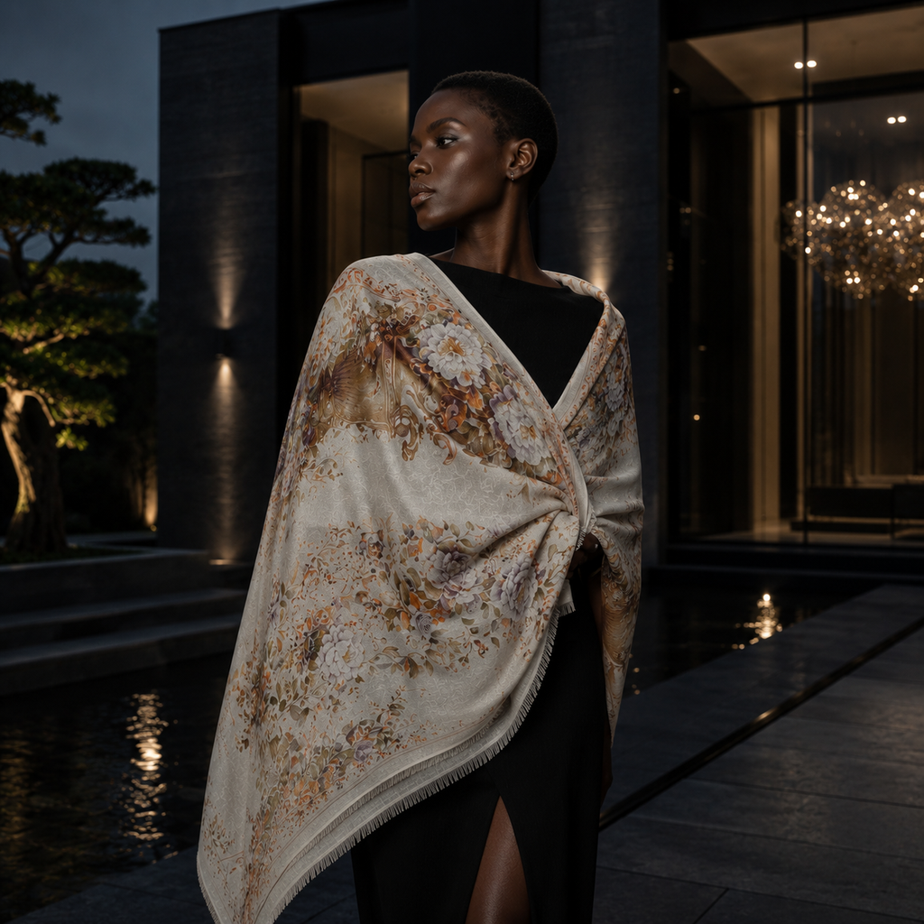 EVE CASHMERE SCARF - TAUPE