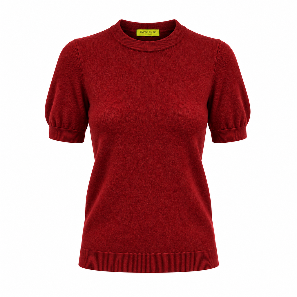 BRUSHED CASHMERE SHIRT - WINE
