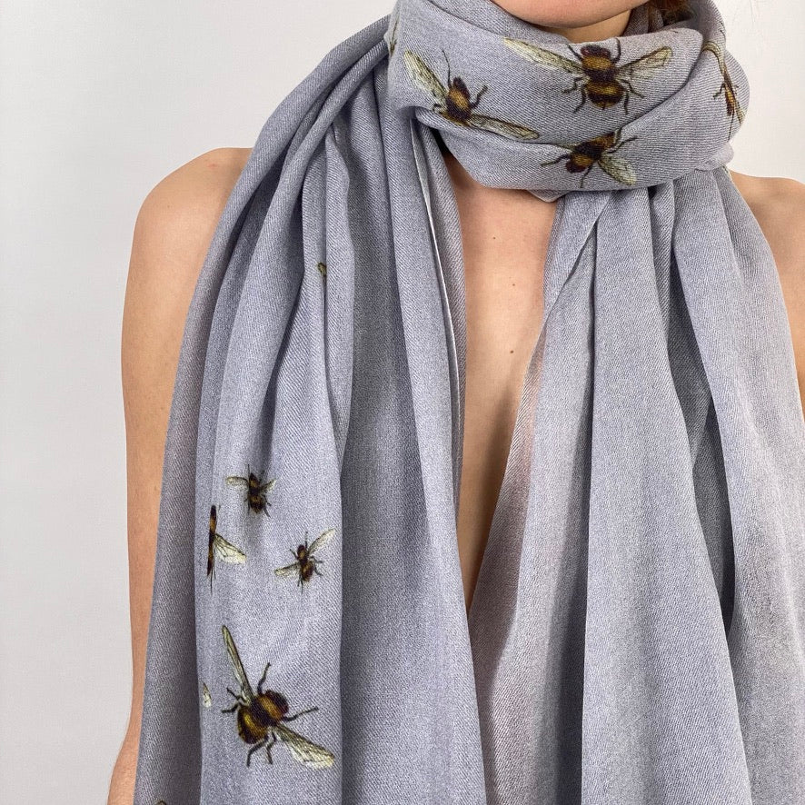 HUMMELFLUG CASHMERE SCARF - GREY
