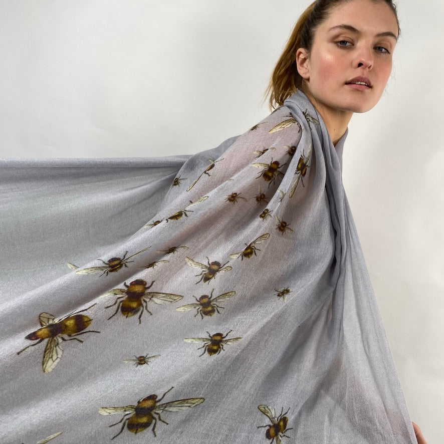 HUMMELFLUG CASHMERE SCARF - GREY