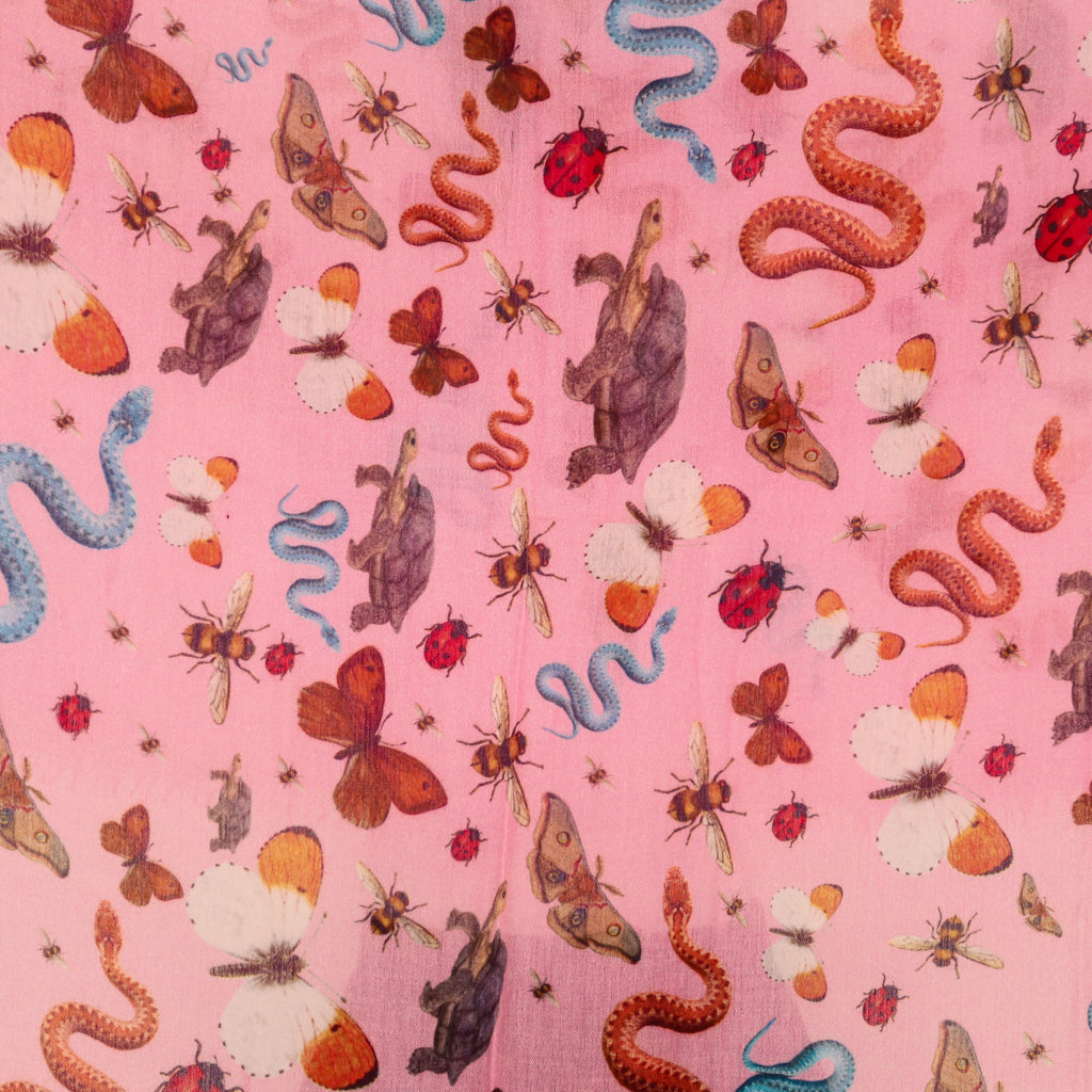 JUNGLE DANCE CASHMERE SCARF - PINK