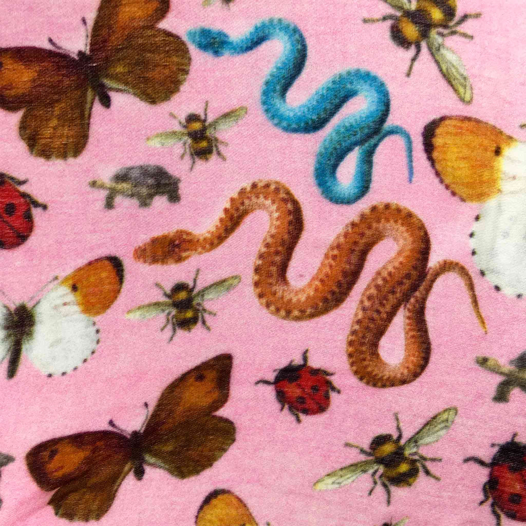 JUNGLE DANCE CASHMERE SCARF - PINK