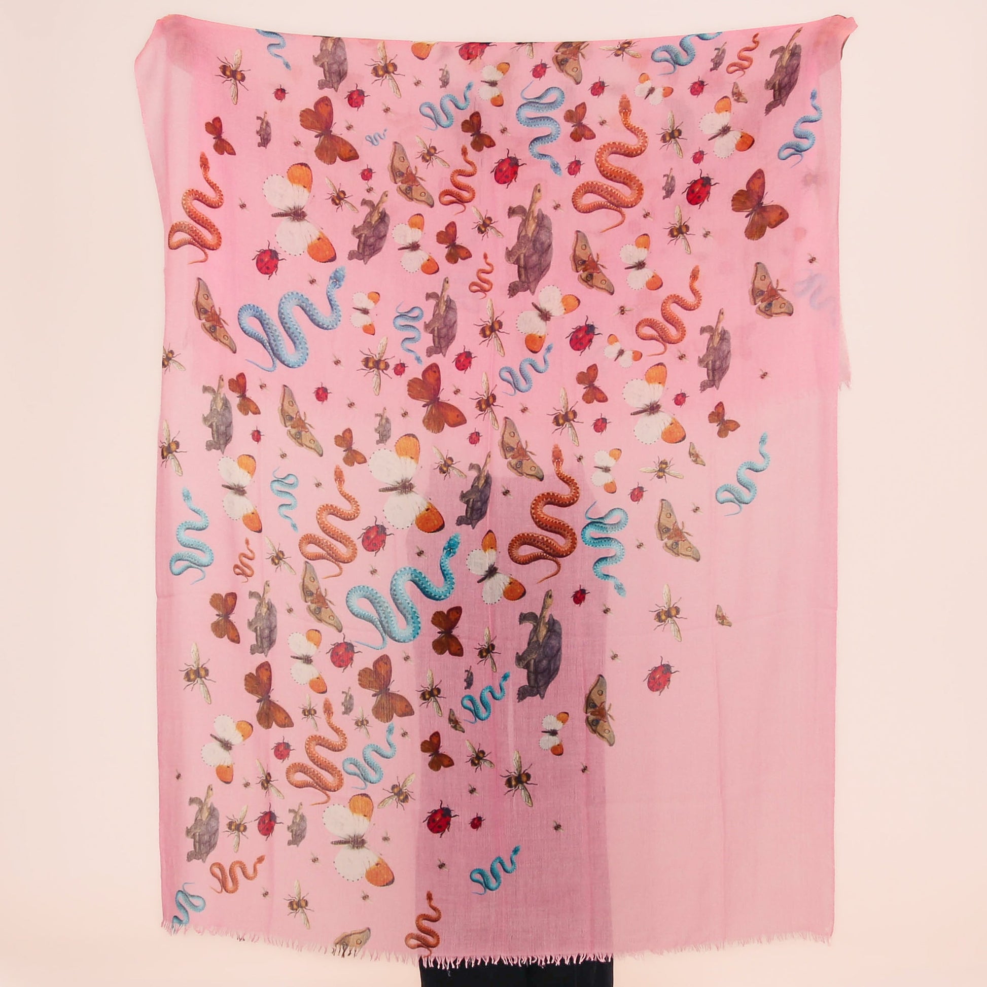JUNGLE DANCE CASHMERE SCARF - PINK