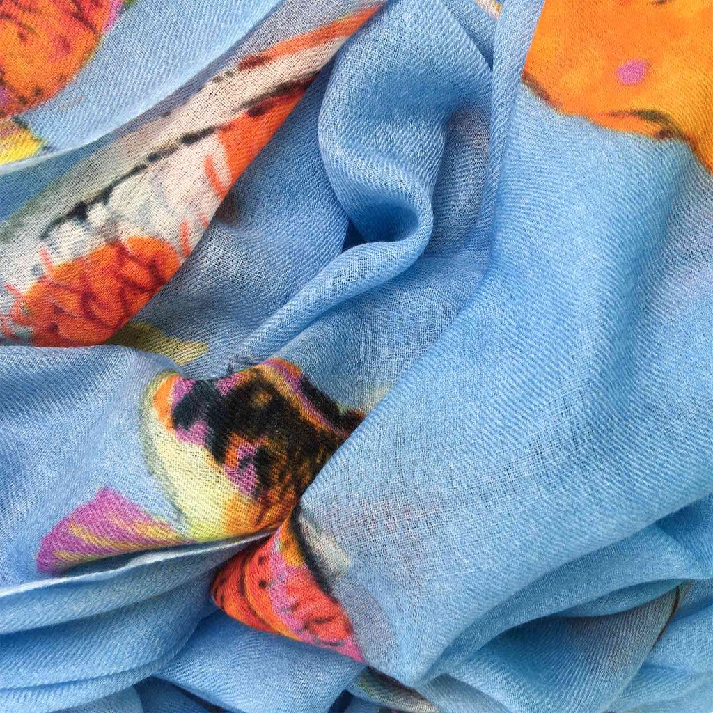 KOI CASHMERE SCARF - BLUE