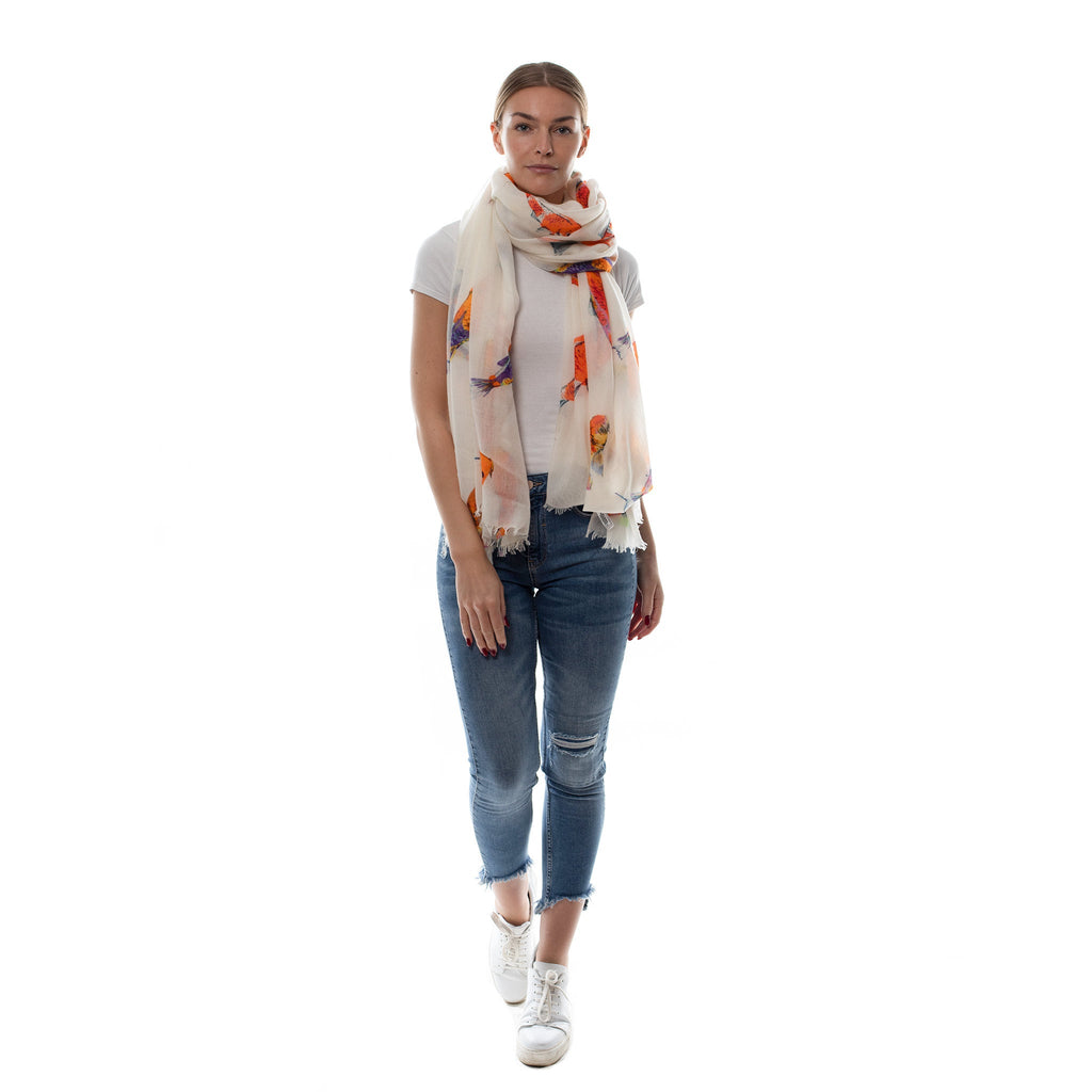KOI CASHMERE SCARF - OFF-WHITE