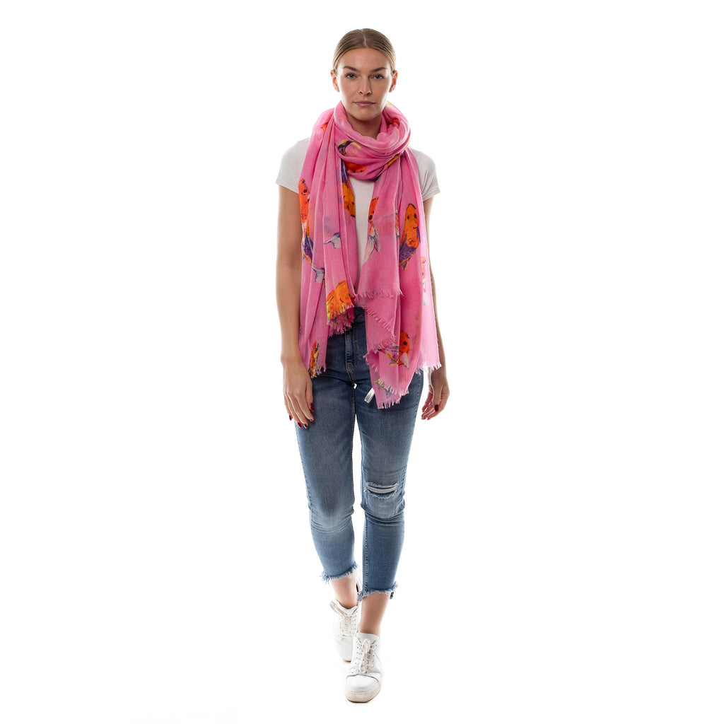 KOI CASHMERE SCARF - ROSE