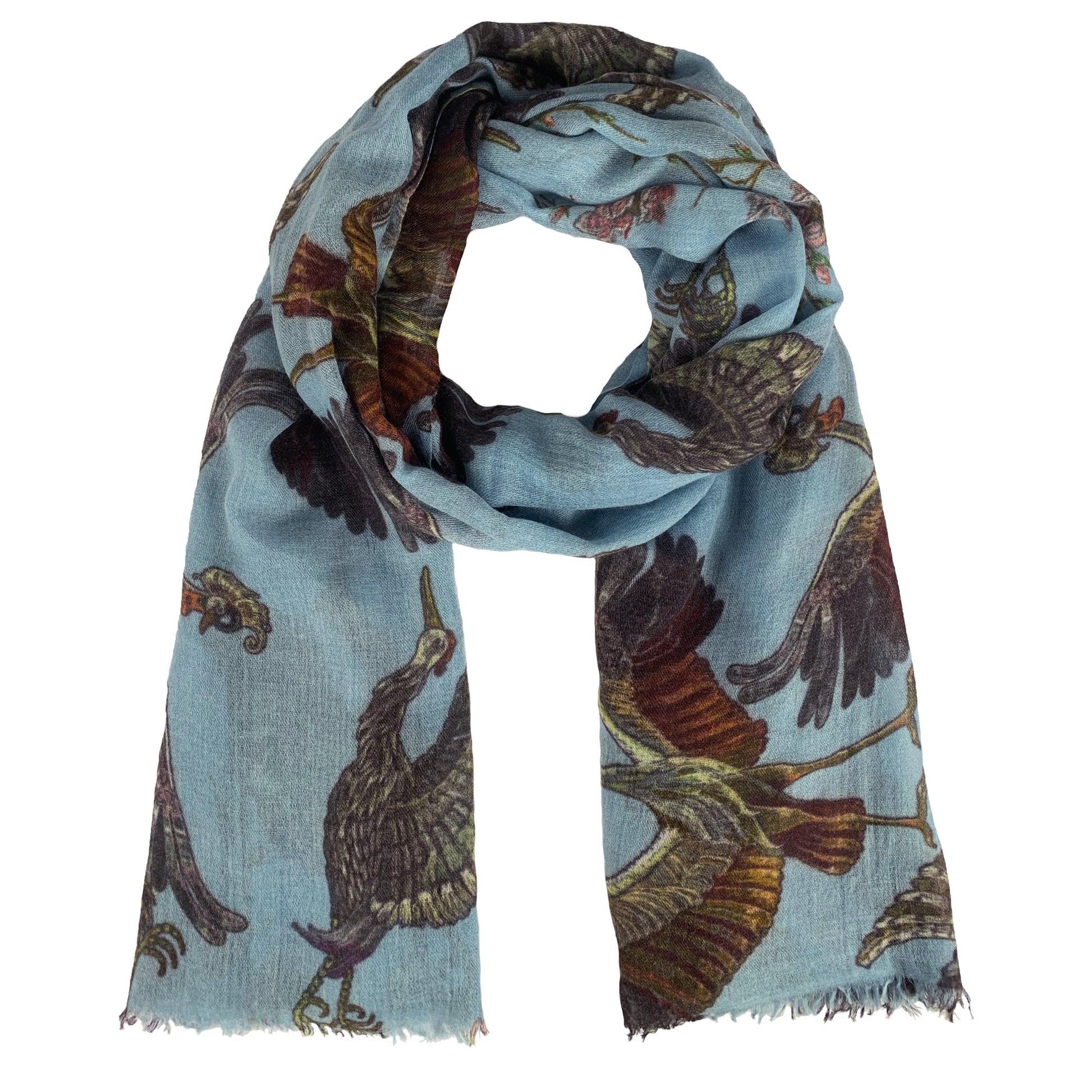 KRANICH CASHMERE SCARF - BLUE