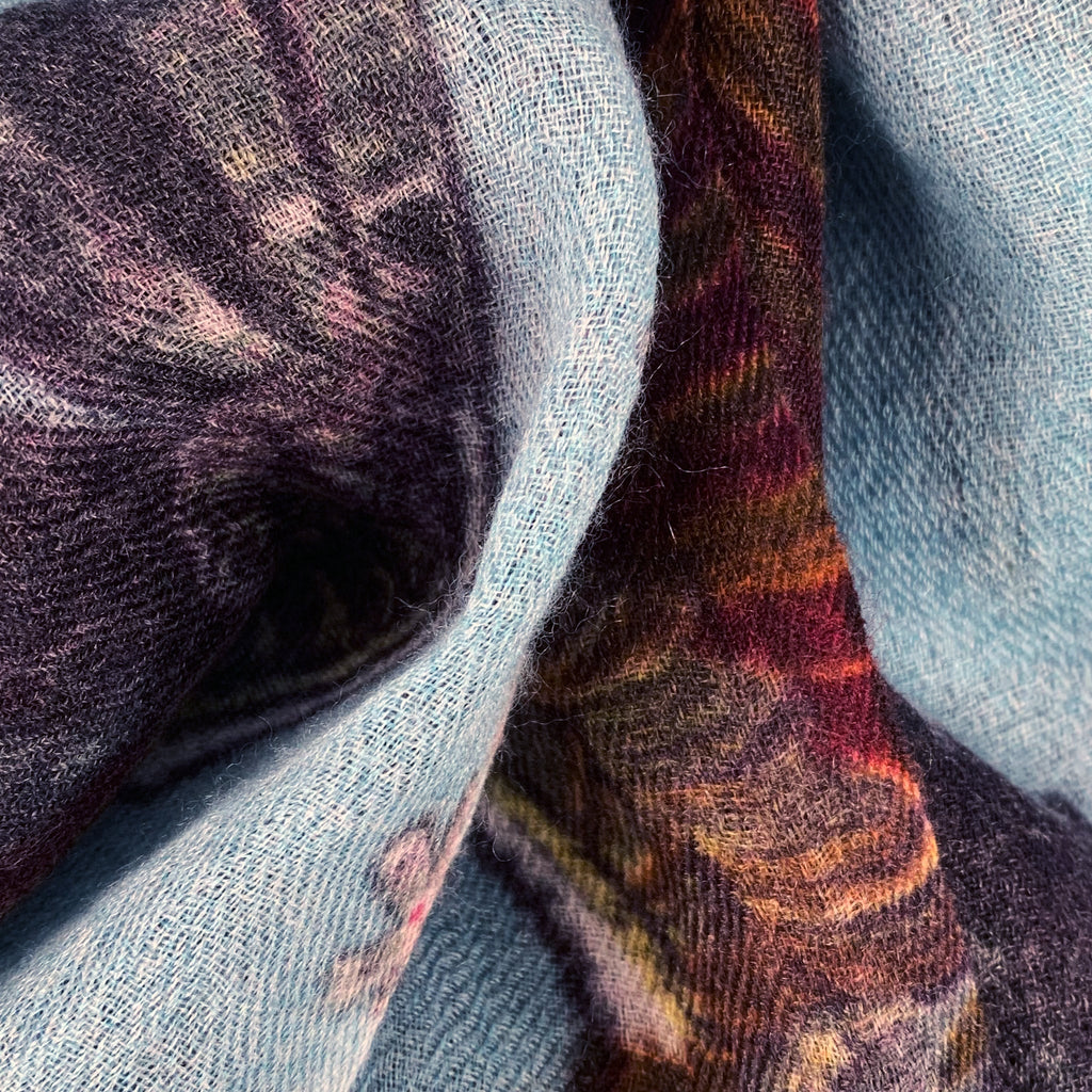 KRANICH CASHMERE SCARF - BLUE