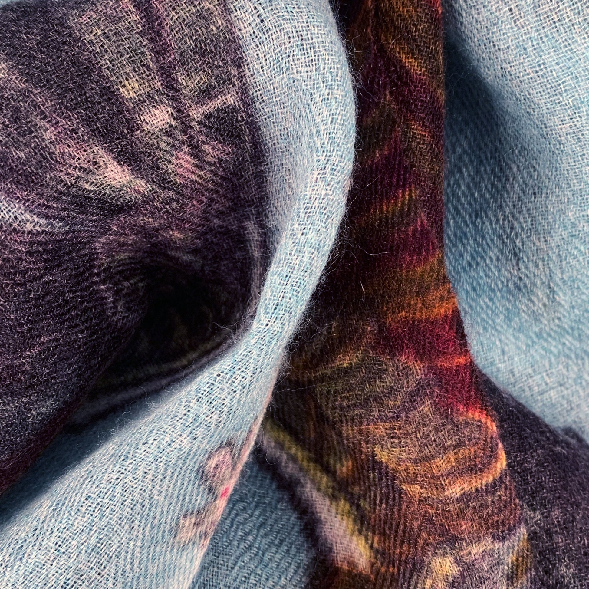 KRANICH CASHMERE SCARF - BLUE