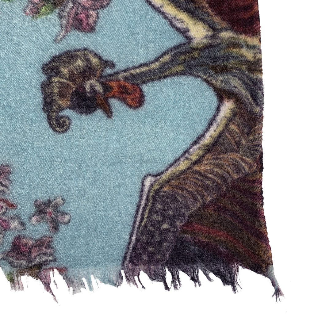 KRANICH CASHMERE SCARF - BLUE