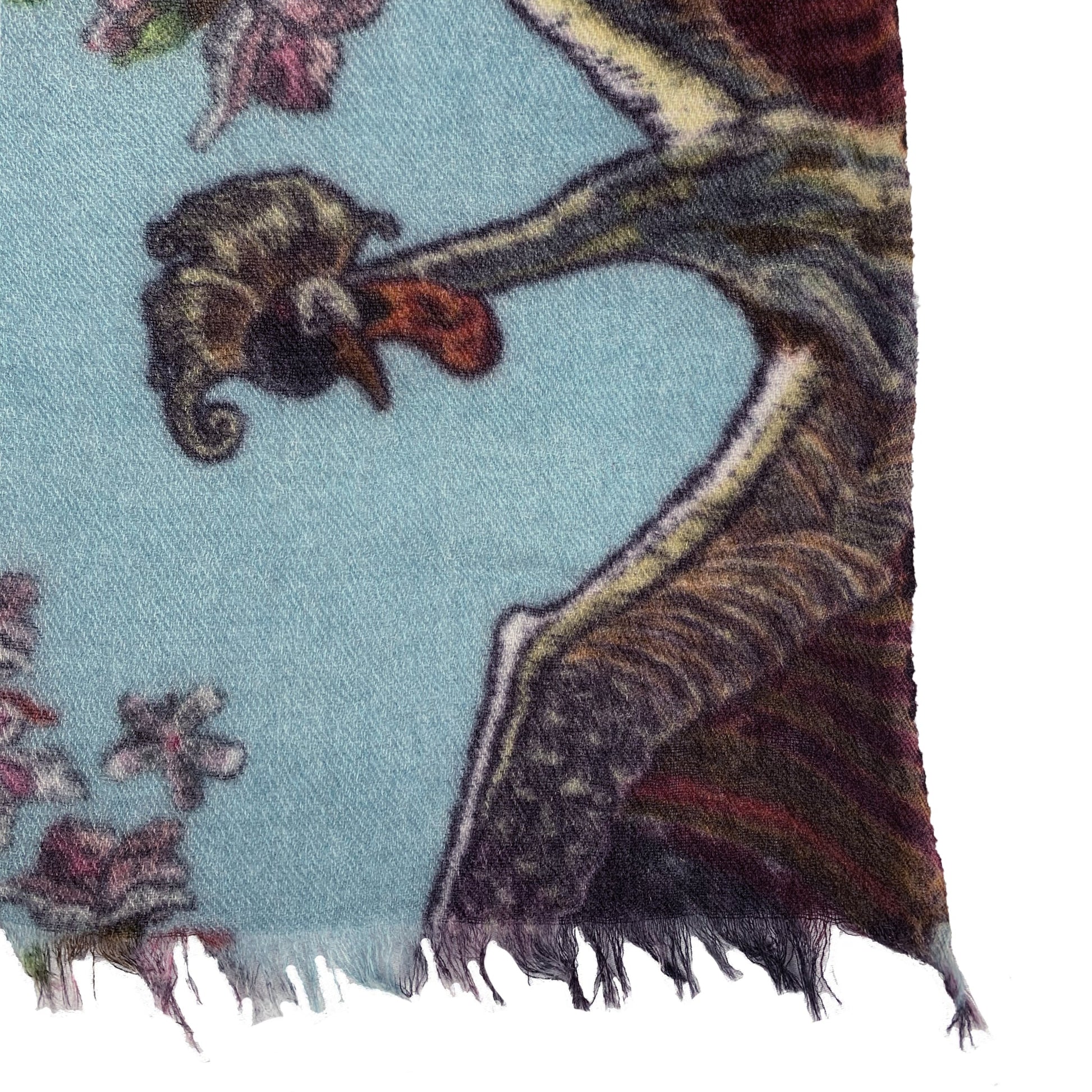 KRANICH CASHMERE SCARF - BLUE