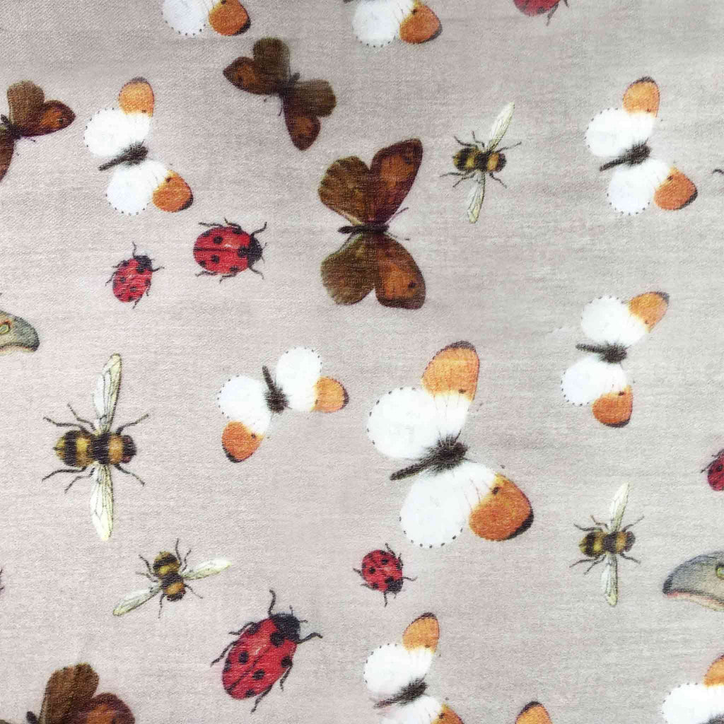 LADYBIRD CASHMERE SCARF - TAUPE