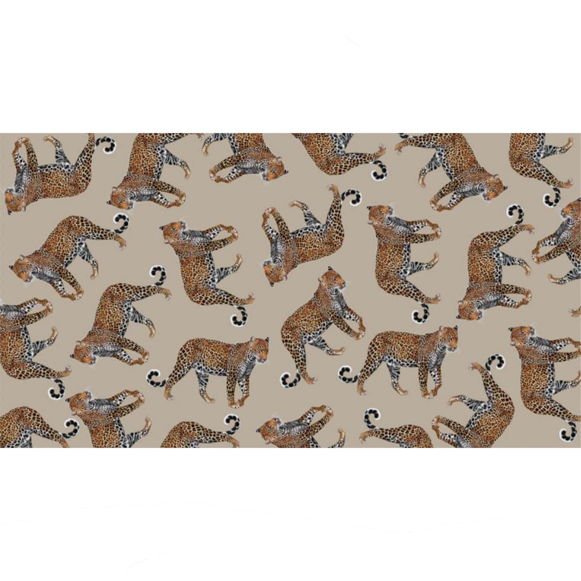 LEOPARD NATURAL CASHMERE SCARF