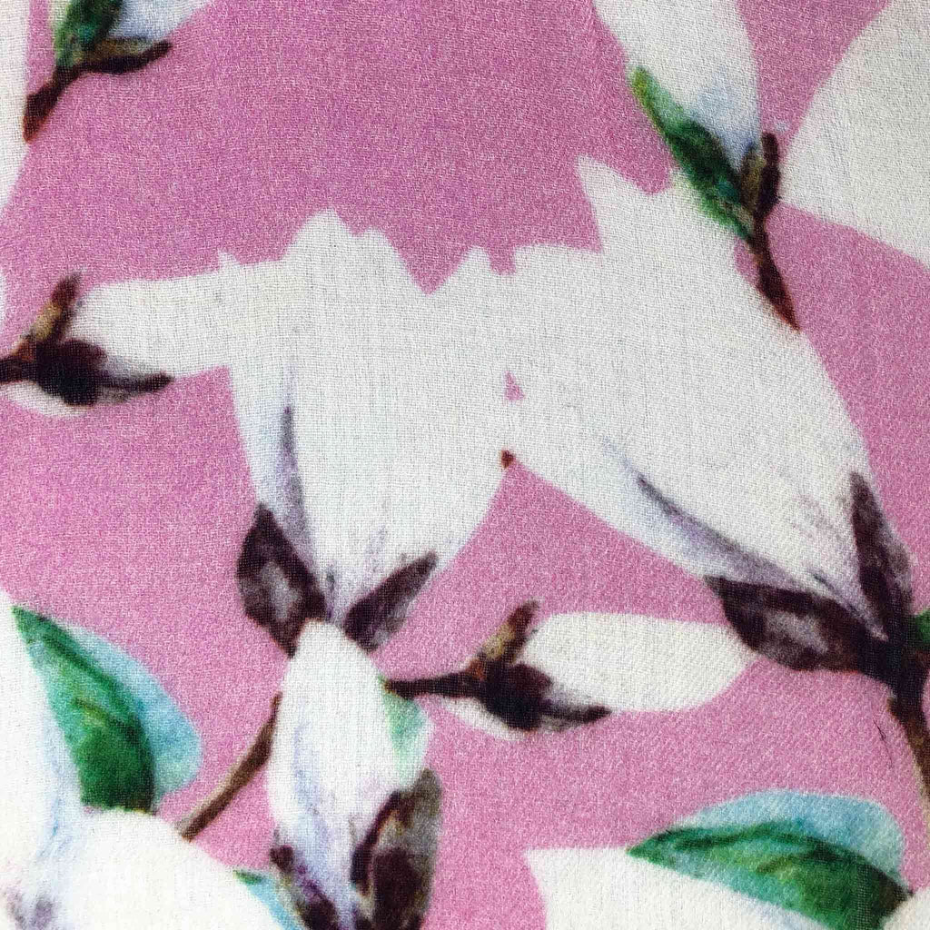 MAGNOLIA CASHMERE SCARF - ROSE