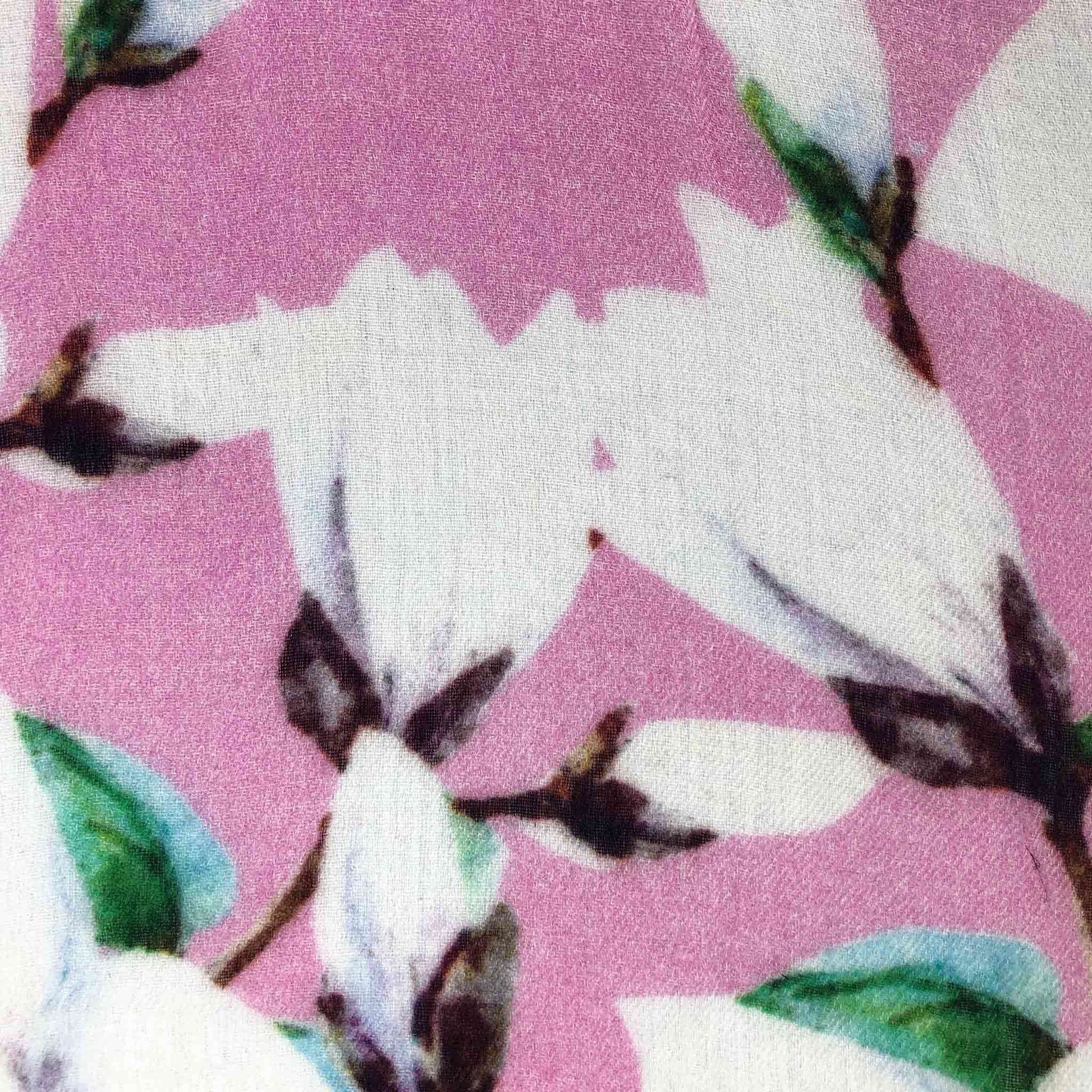 MAGNOLIA CASHMERE SCARF - ROSE