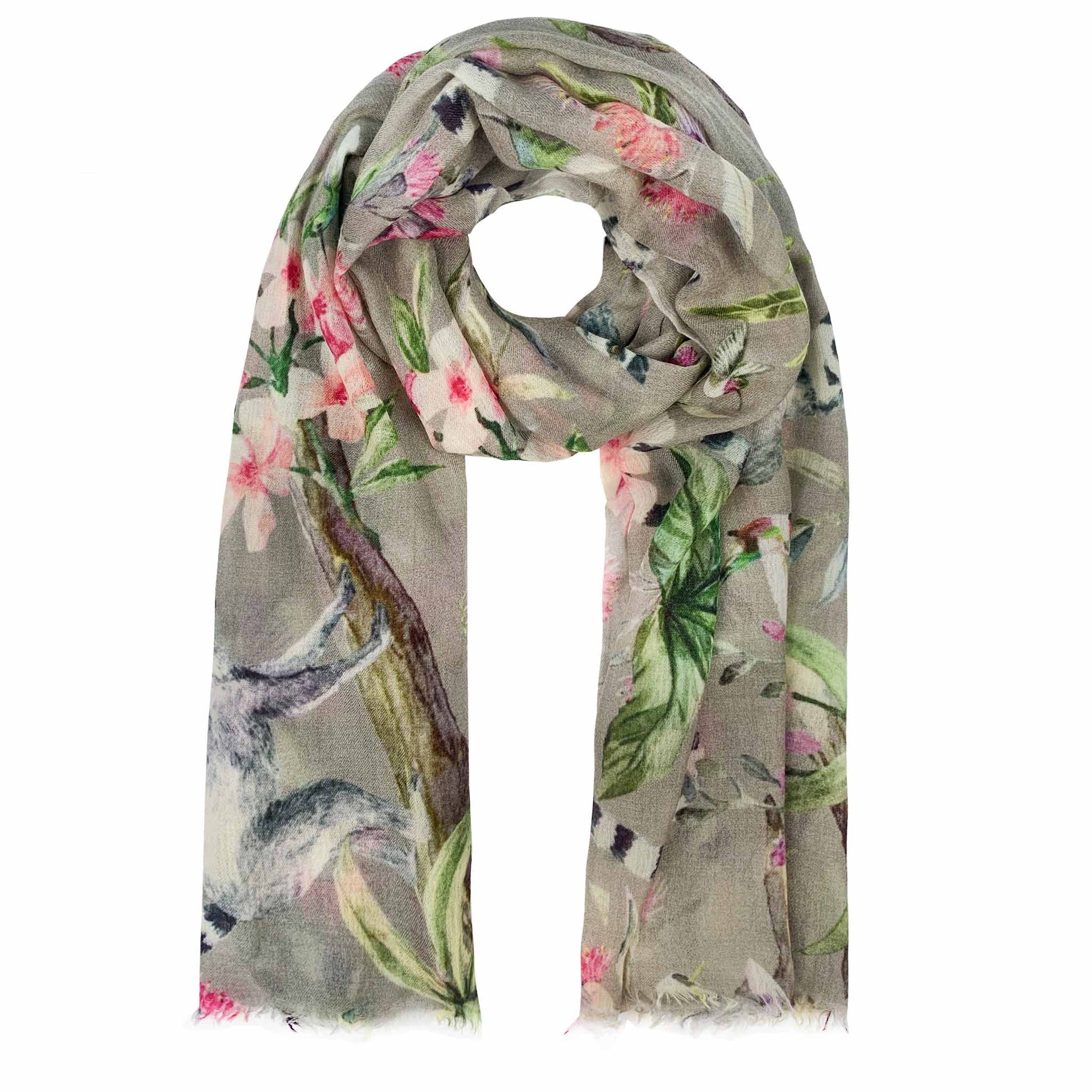 PARADISE CASHMERE SCARF - TAUPE