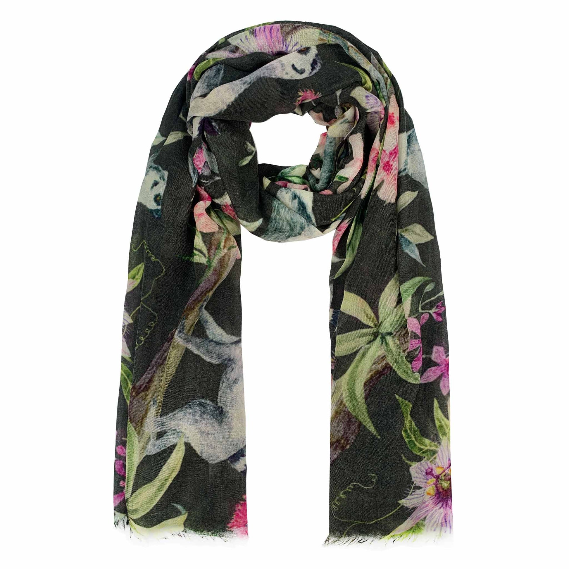 PARADISE CASHMERE SCARF - DARK GREY