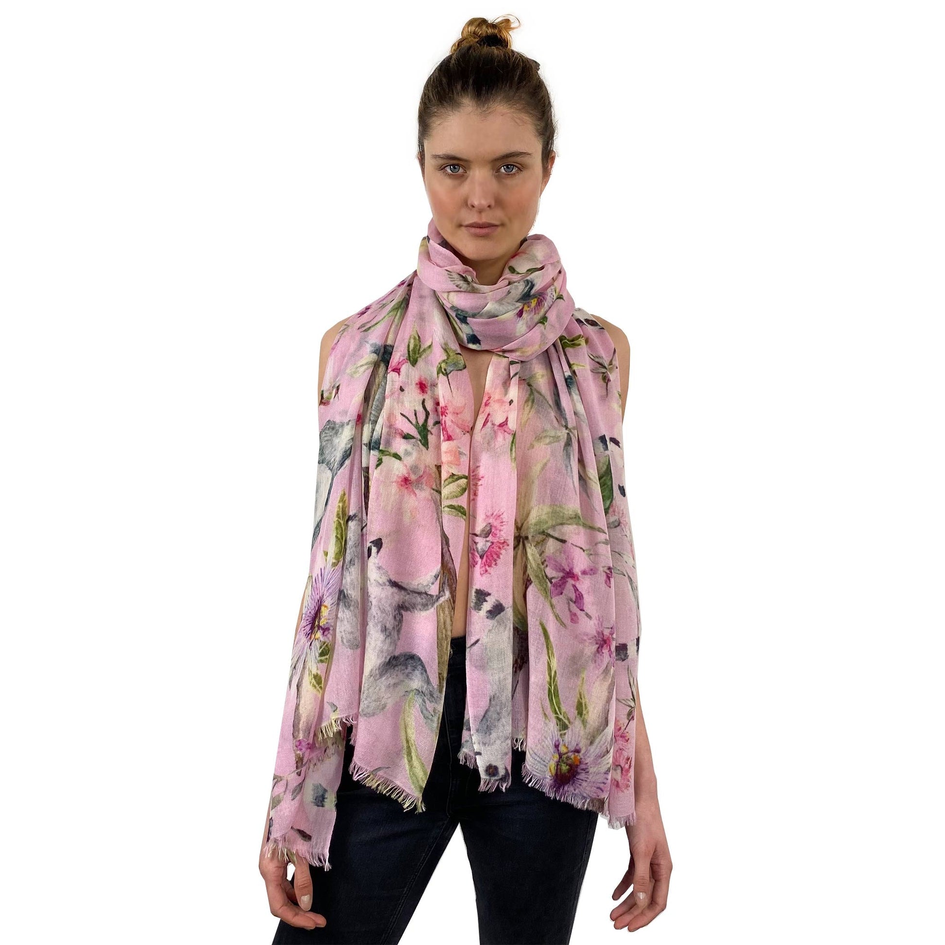 PARADISE CASHMERE SCARF - ROSE