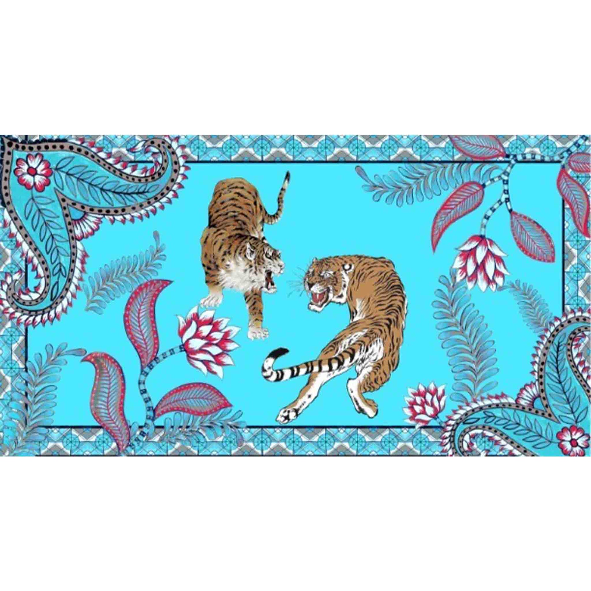 TIGER & JUNGLE CASHMERE SCARF LARGE