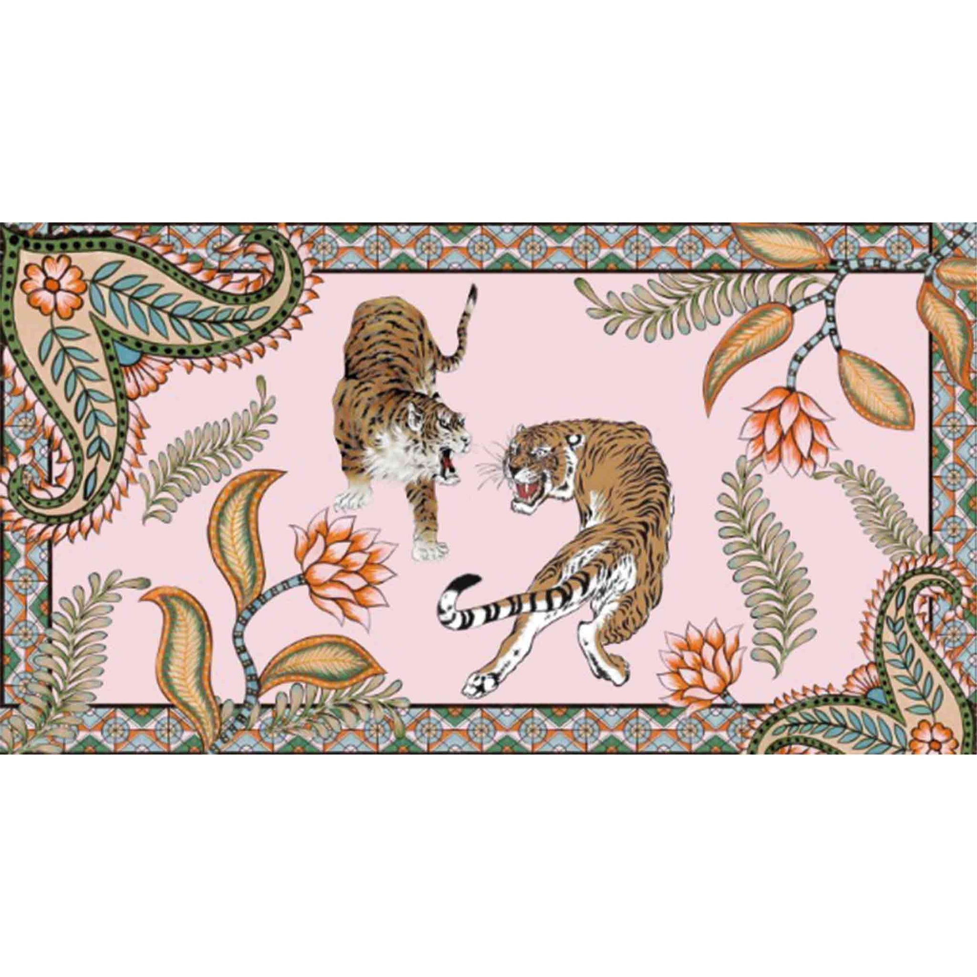 TIGER & JUNGLE CASHMERE SCARF LARGE