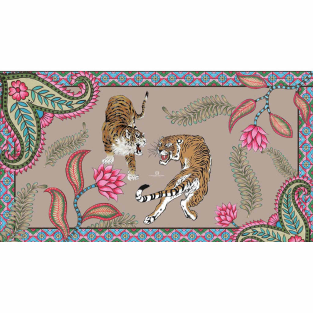 TIGER & JUNGLE CASHMERE SCARF LARGE