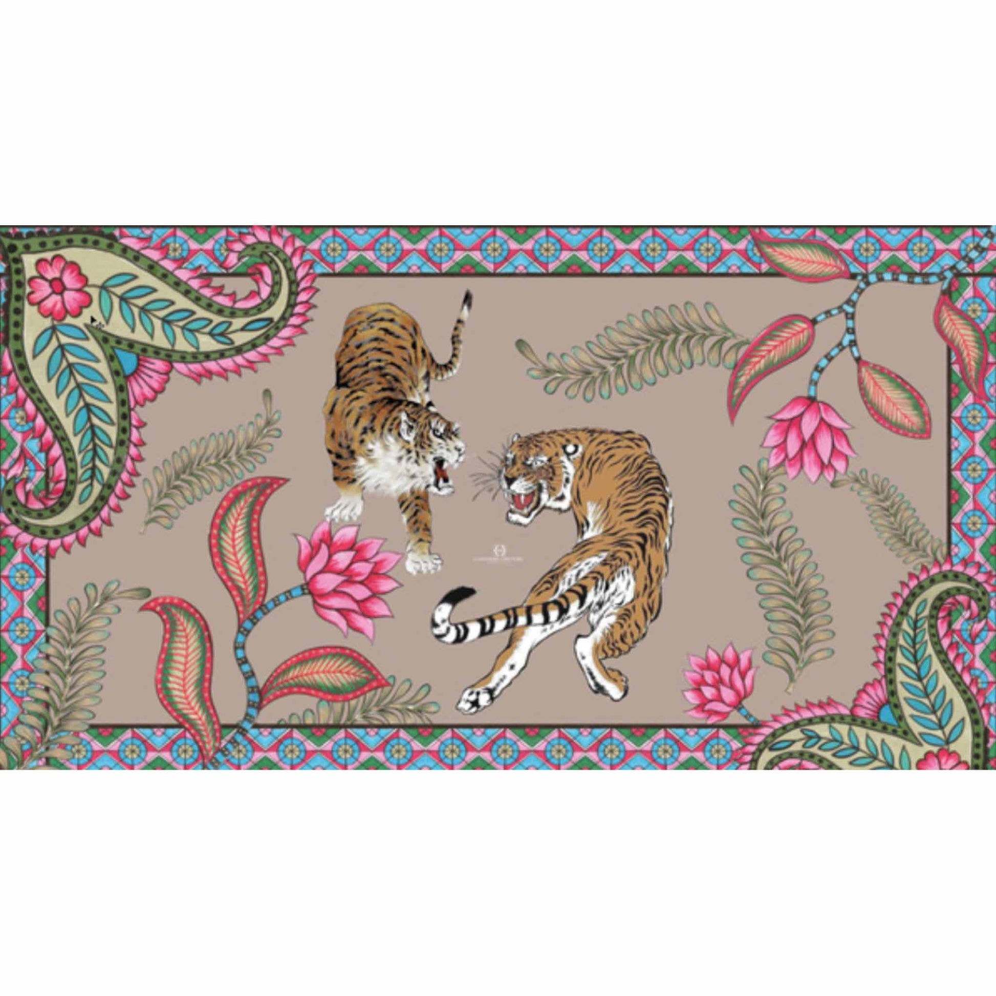 TIGER & JUNGLE CASHMERE SCARF LARGE