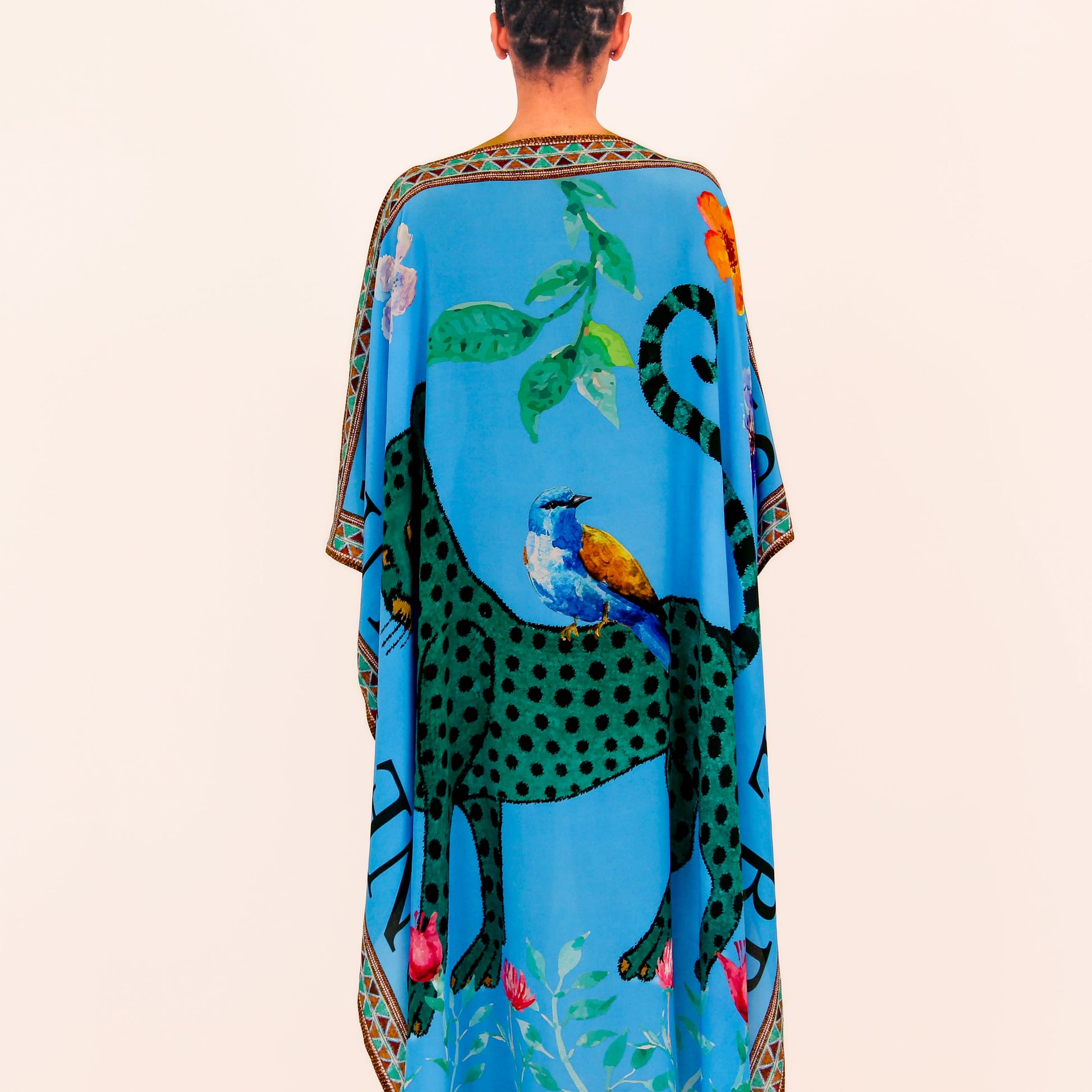 VENICE LEO SILK TUNIC - BLUE