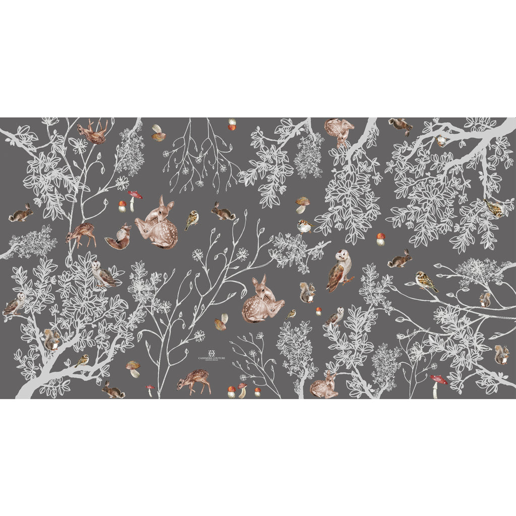 WOODS CASHMERE SCARF - GREY