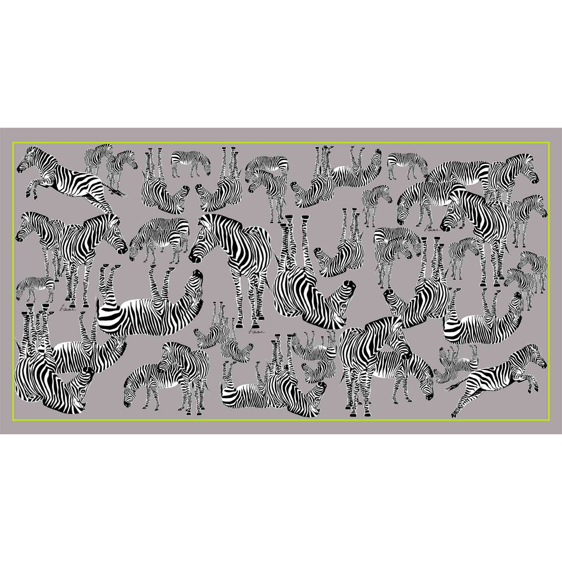 ZEBRA FAMILY CASHMERE SCARF