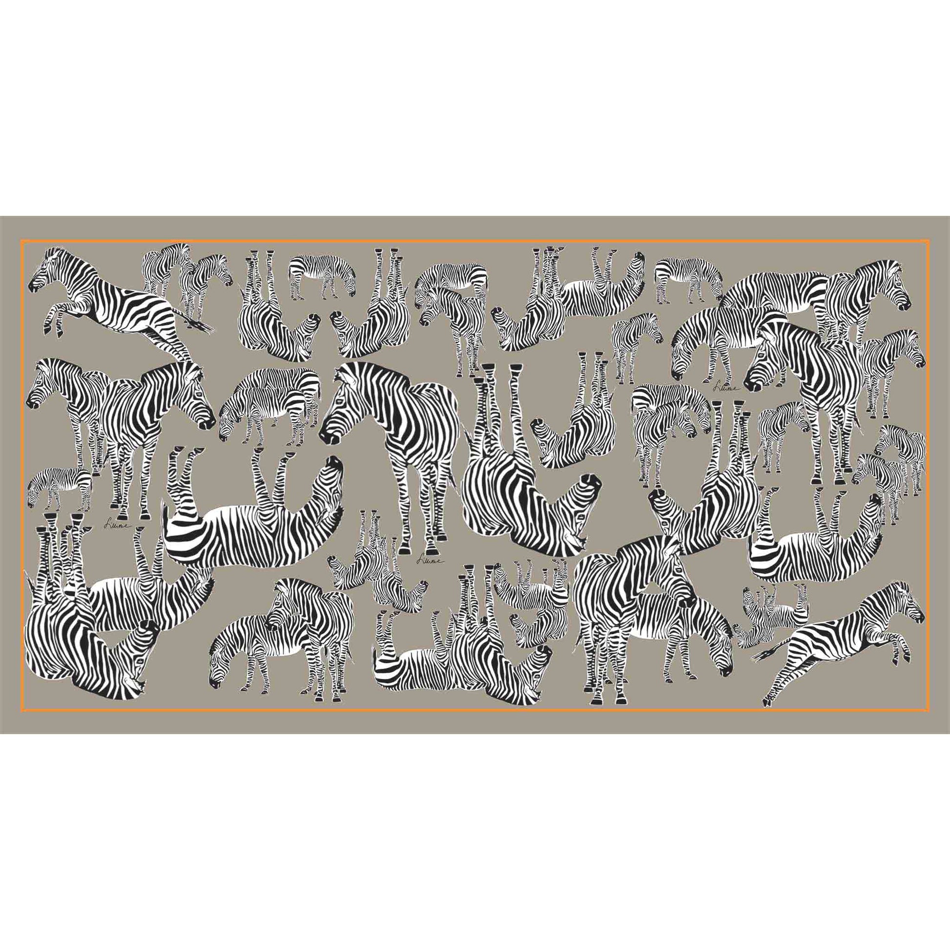 ZEBRA FAMILY CASHMERE SCARF