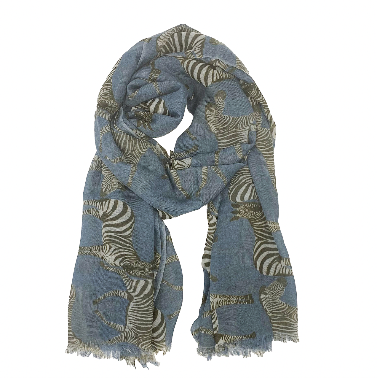 ZEBRA PARTY CASHMERESCARF - GREY