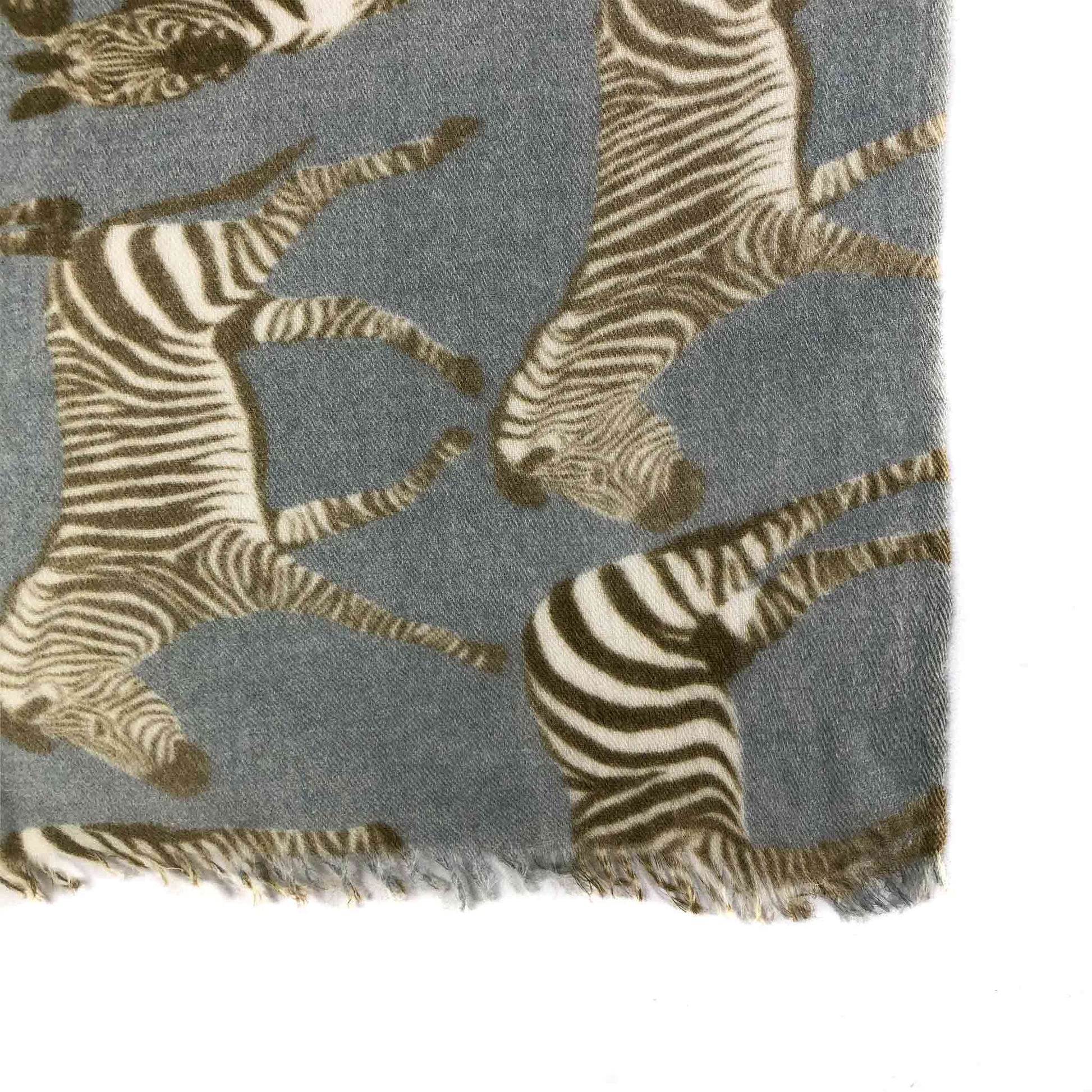 ZEBRA PARTY CASHMERESCARF - GREY