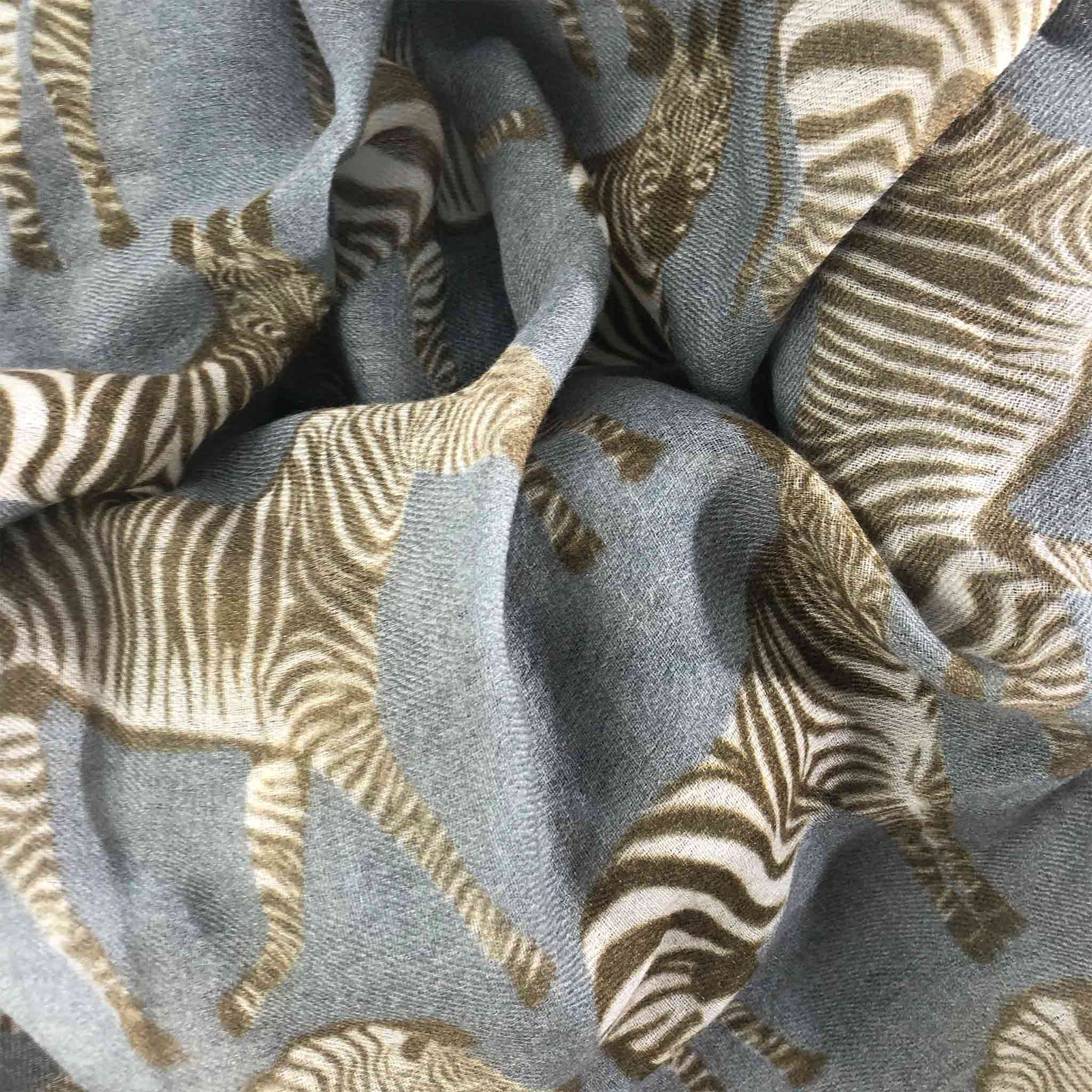 ZEBRA PARTY CASHMERESCARF - GREY