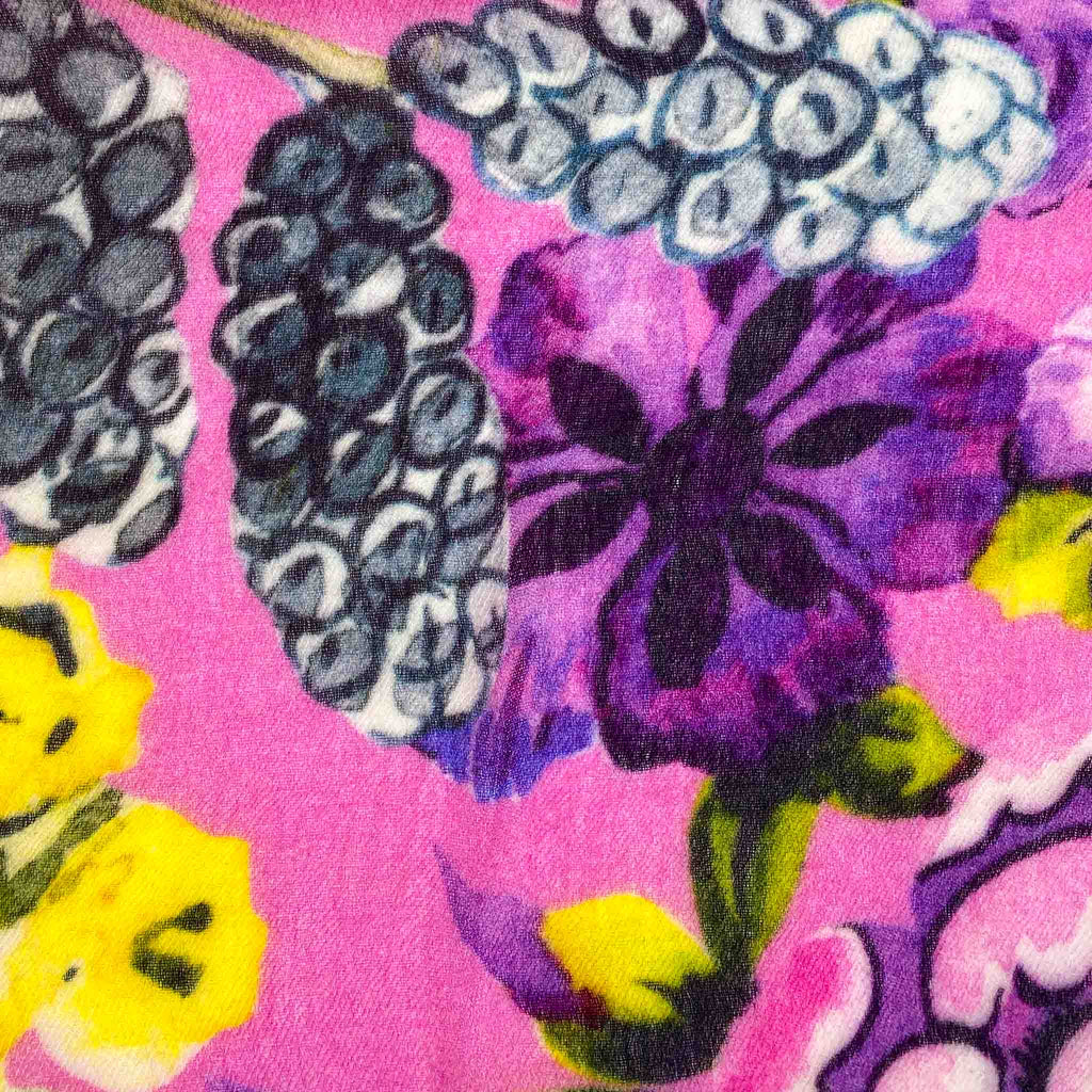 BLOOM CASHMERE SCARF - PINK