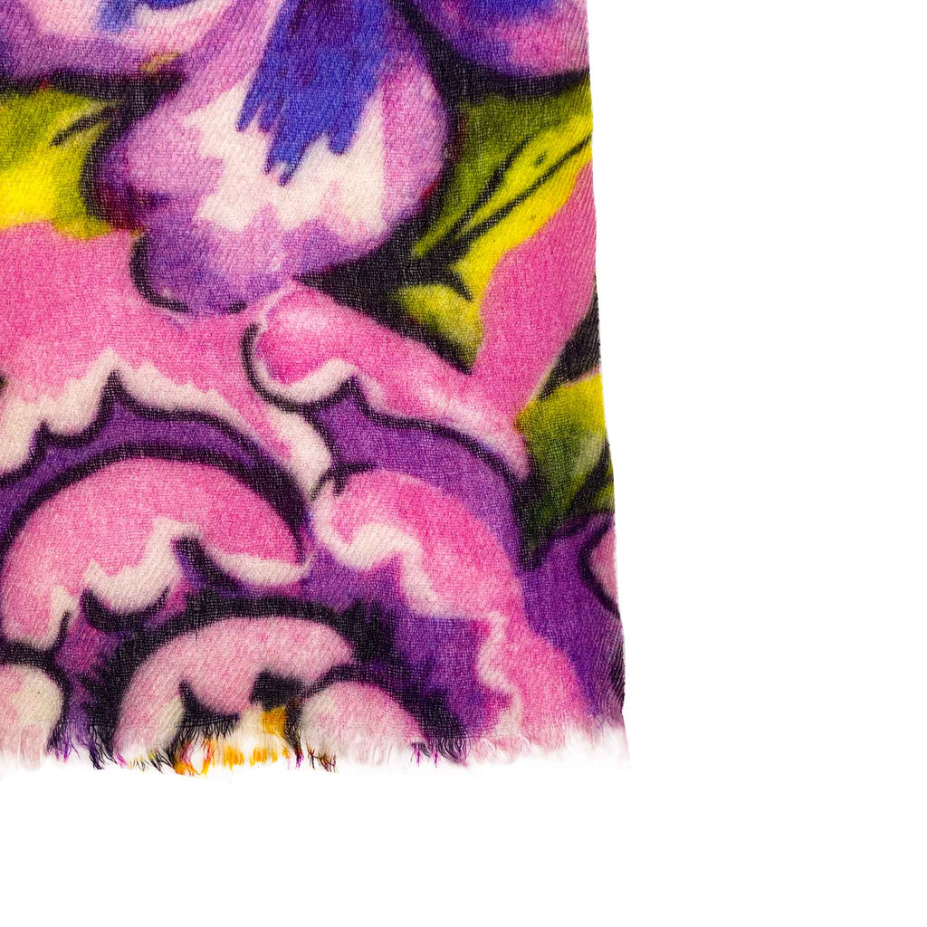 BLOOM CASHMERE SCARF - PINK