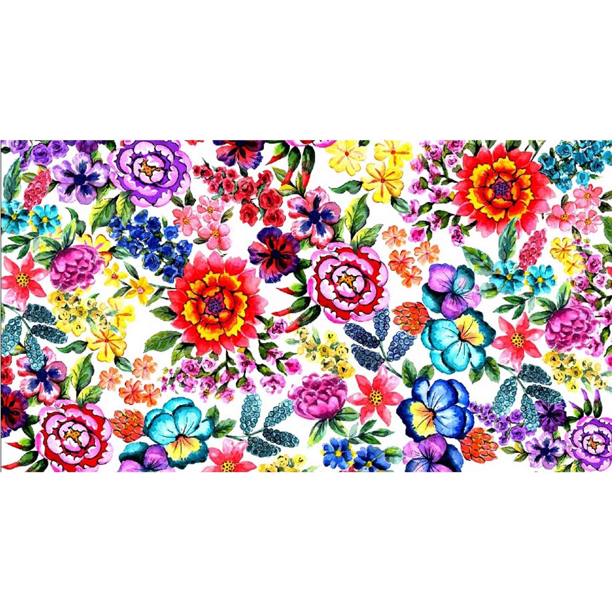 BLOOM CASHMERE SCARF - WHITE