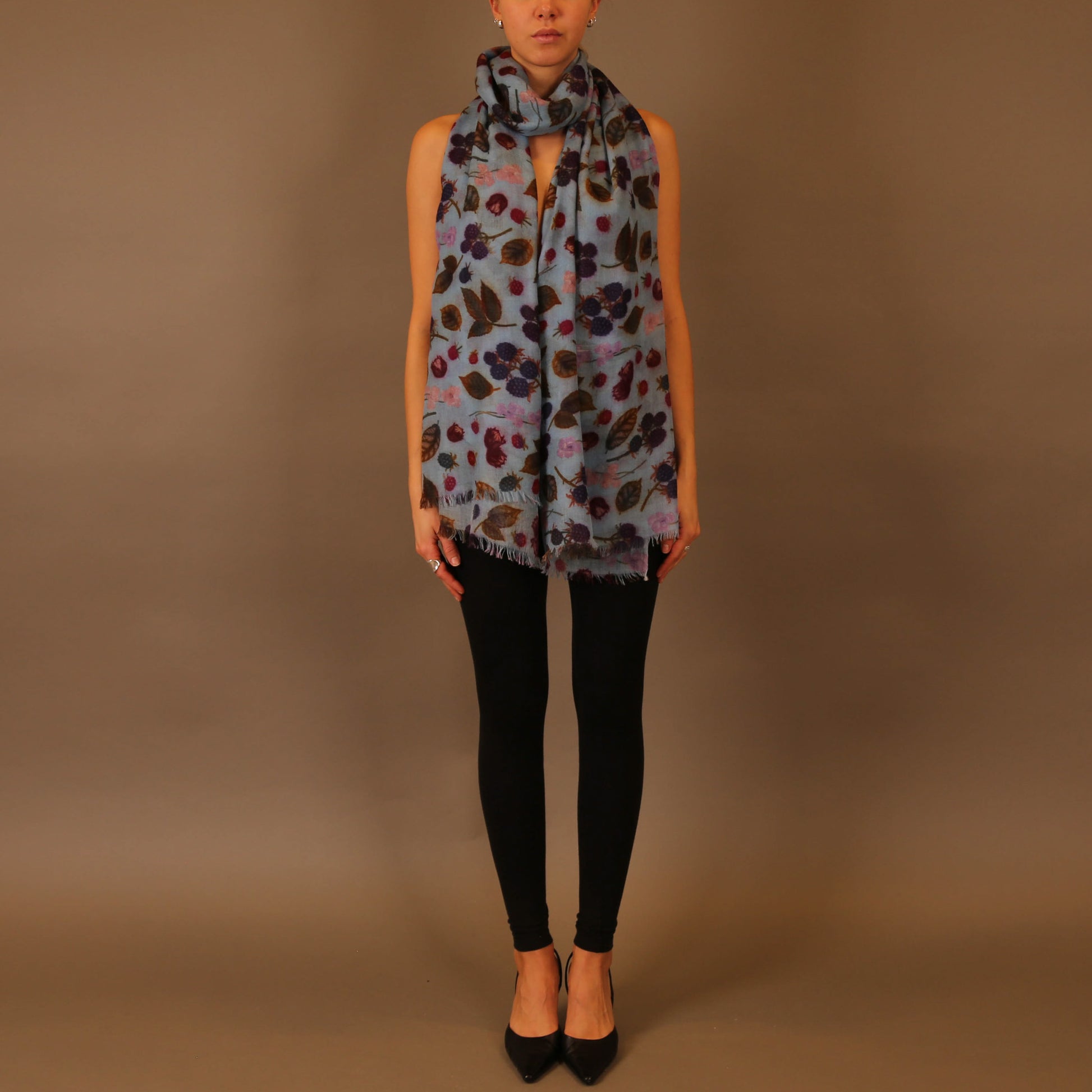 BERRY CASHMERE SCARF