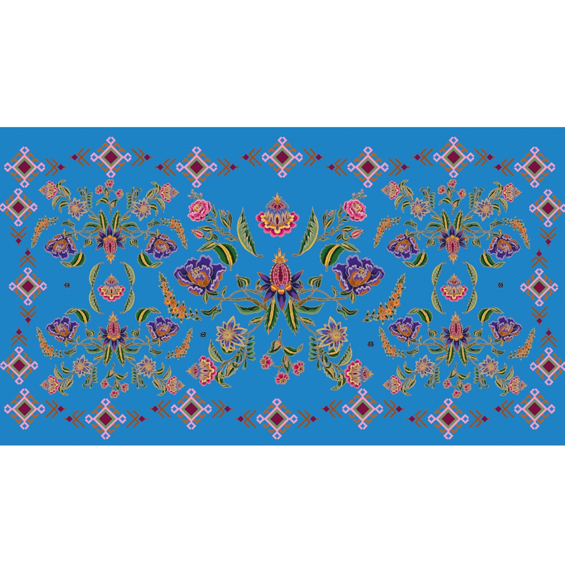 ETHNO FLORAL CASHMERE SCARF