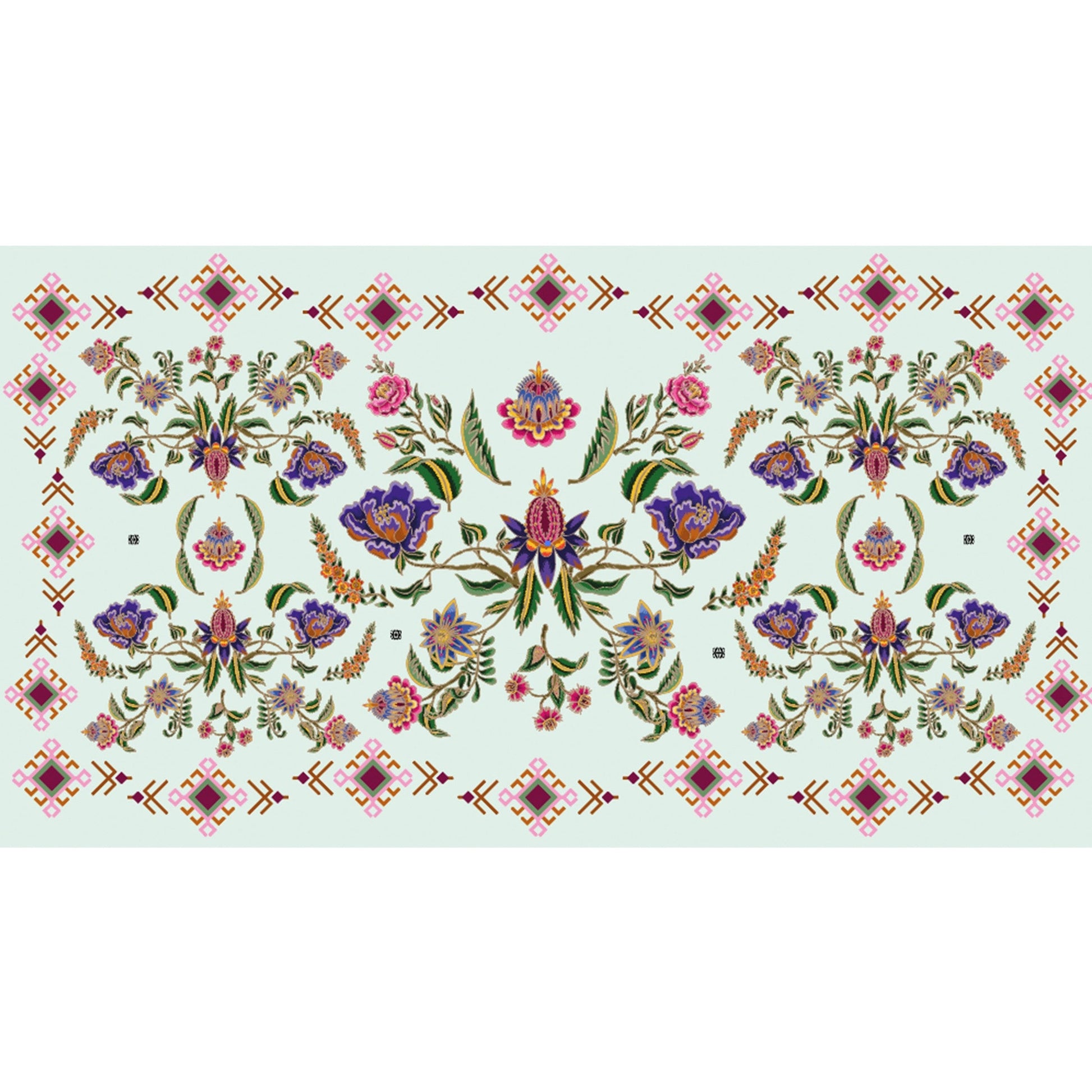 ETHNO FLORAL CASHMERE SCARF