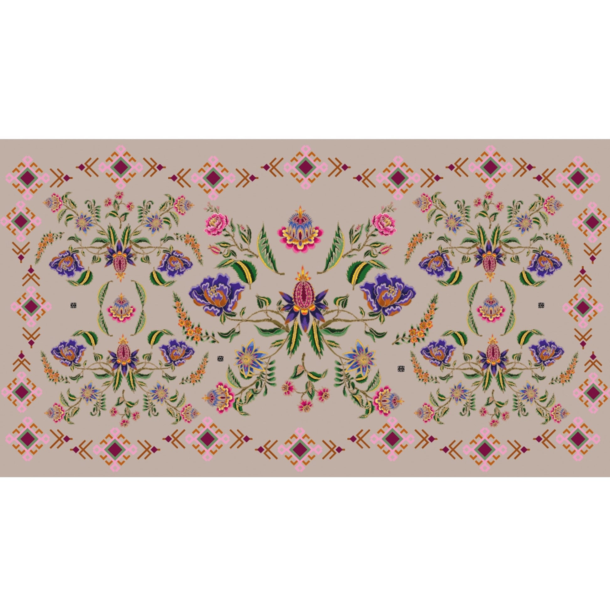 ETHNO FLORAL CASHMERE SCARF