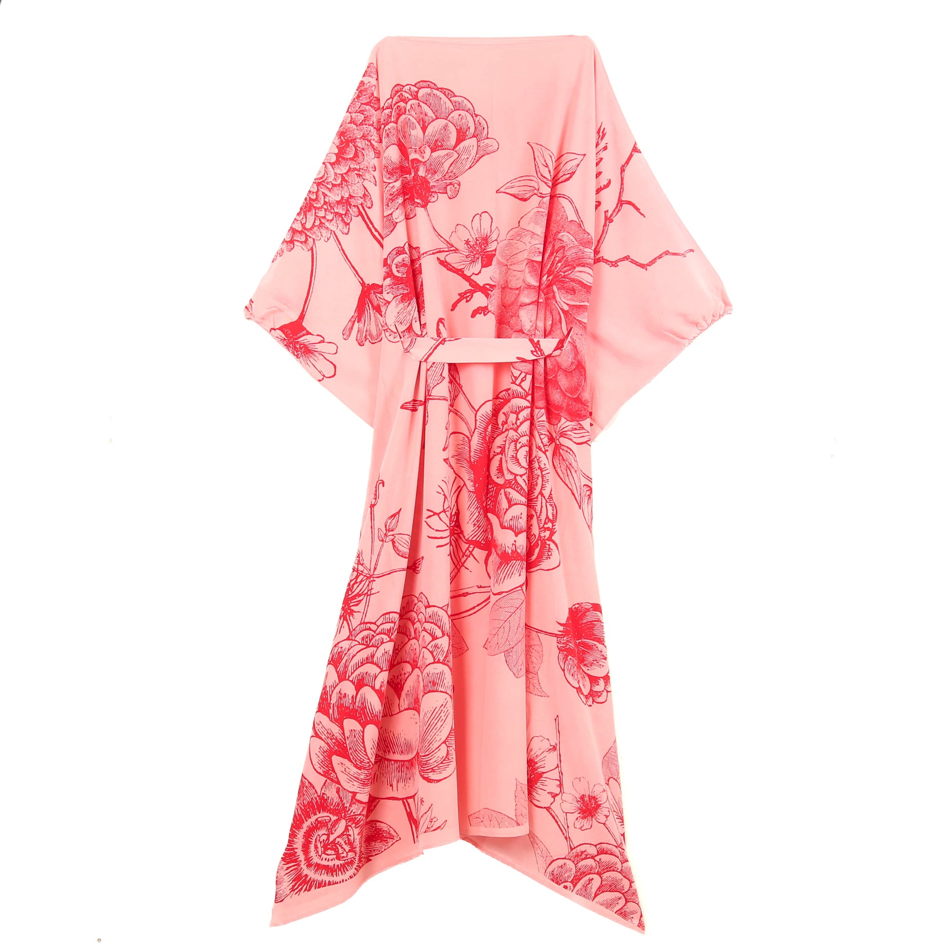 FLOWER EXPLOSION EVENING DRESS - ROSE/RED