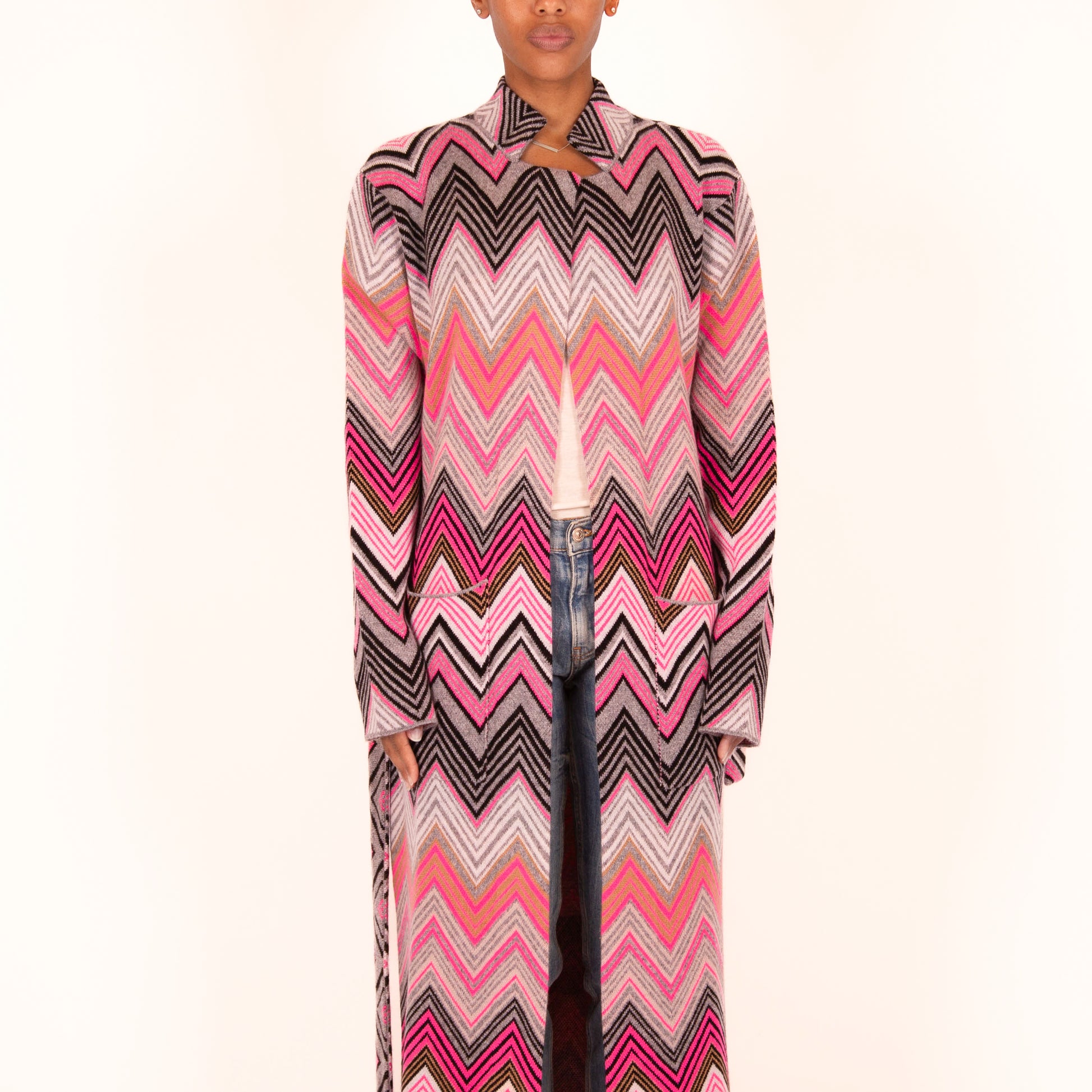 MAISON CARDIGAN - PINK/GREY