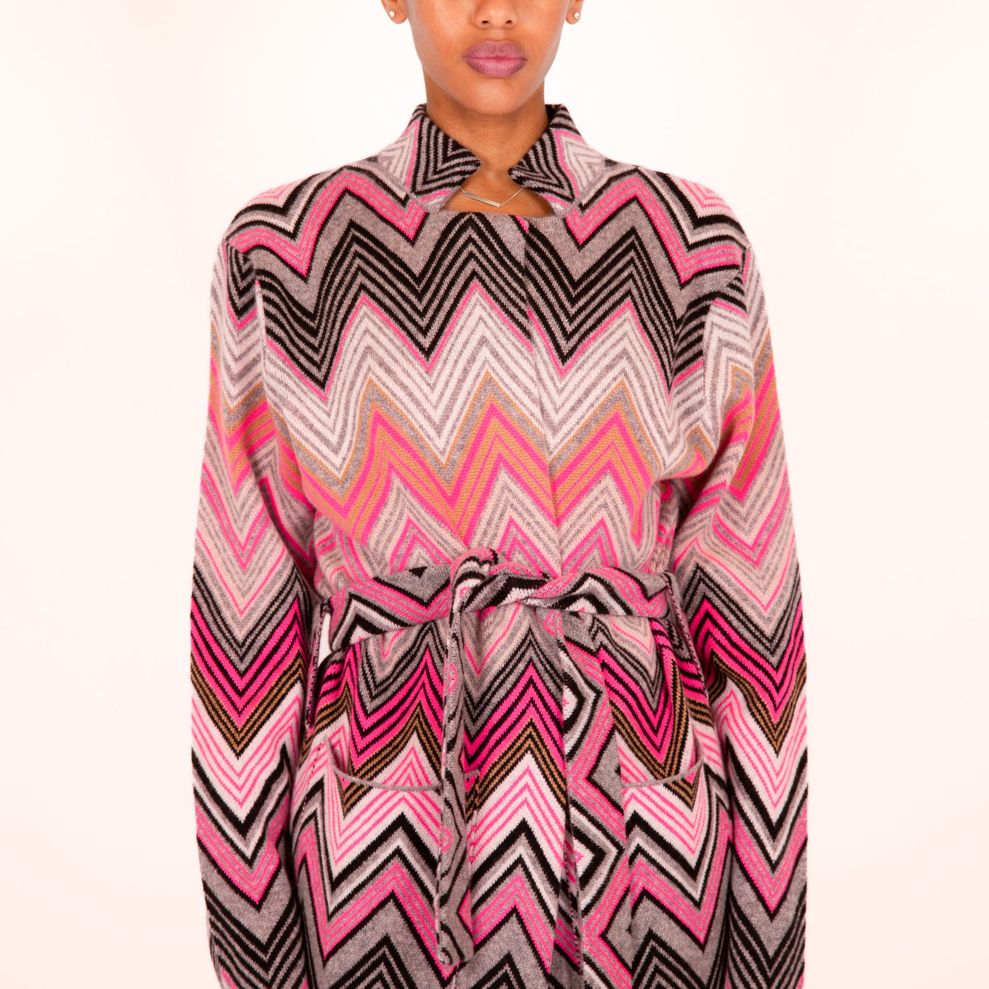 MAISON CARDIGAN - PINK/GREY