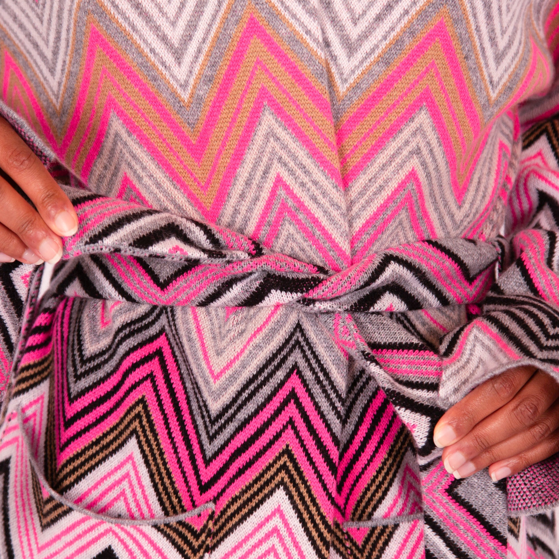 MAISON CARDIGAN - PINK/GREY