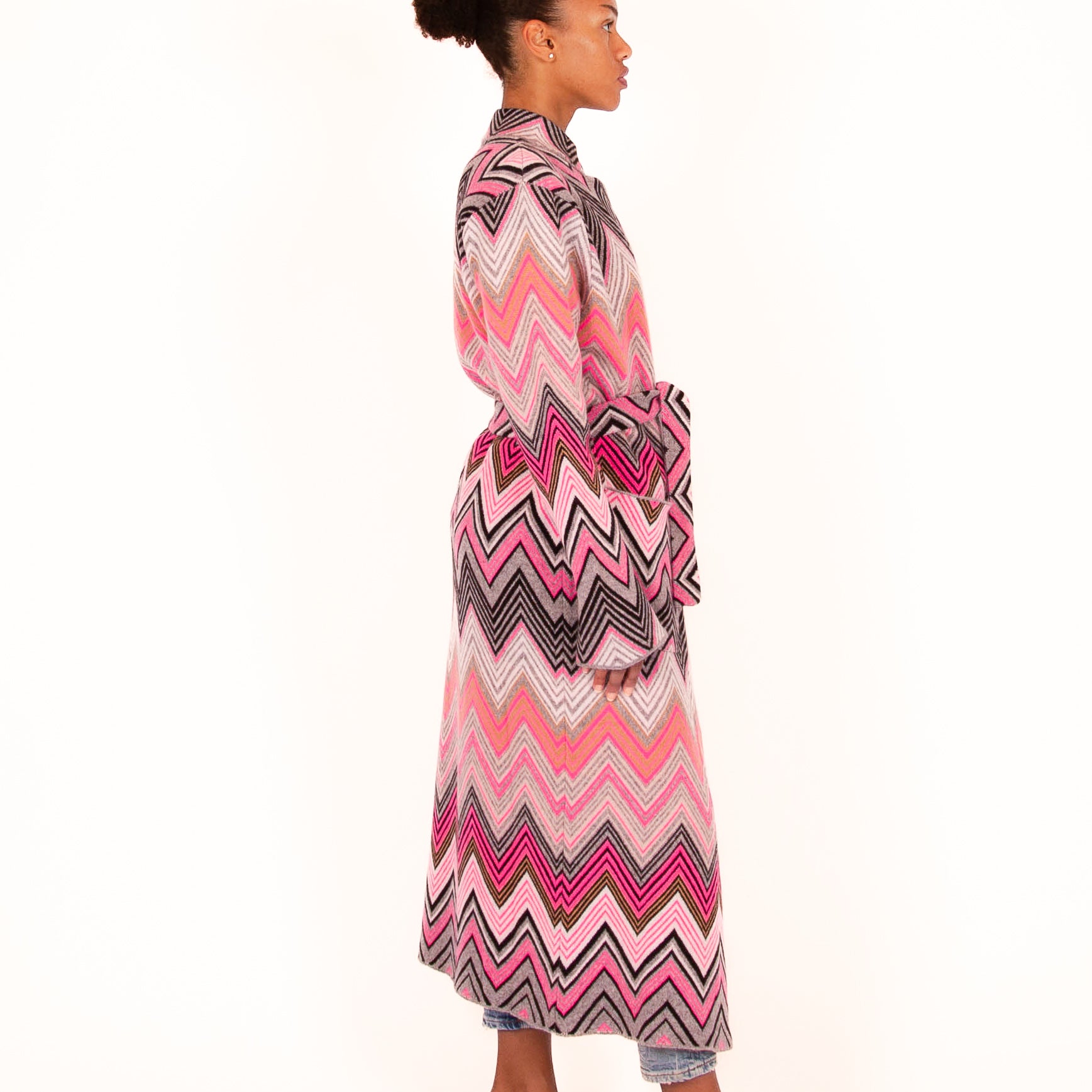 MAISON CARDIGAN - PINK/GREY